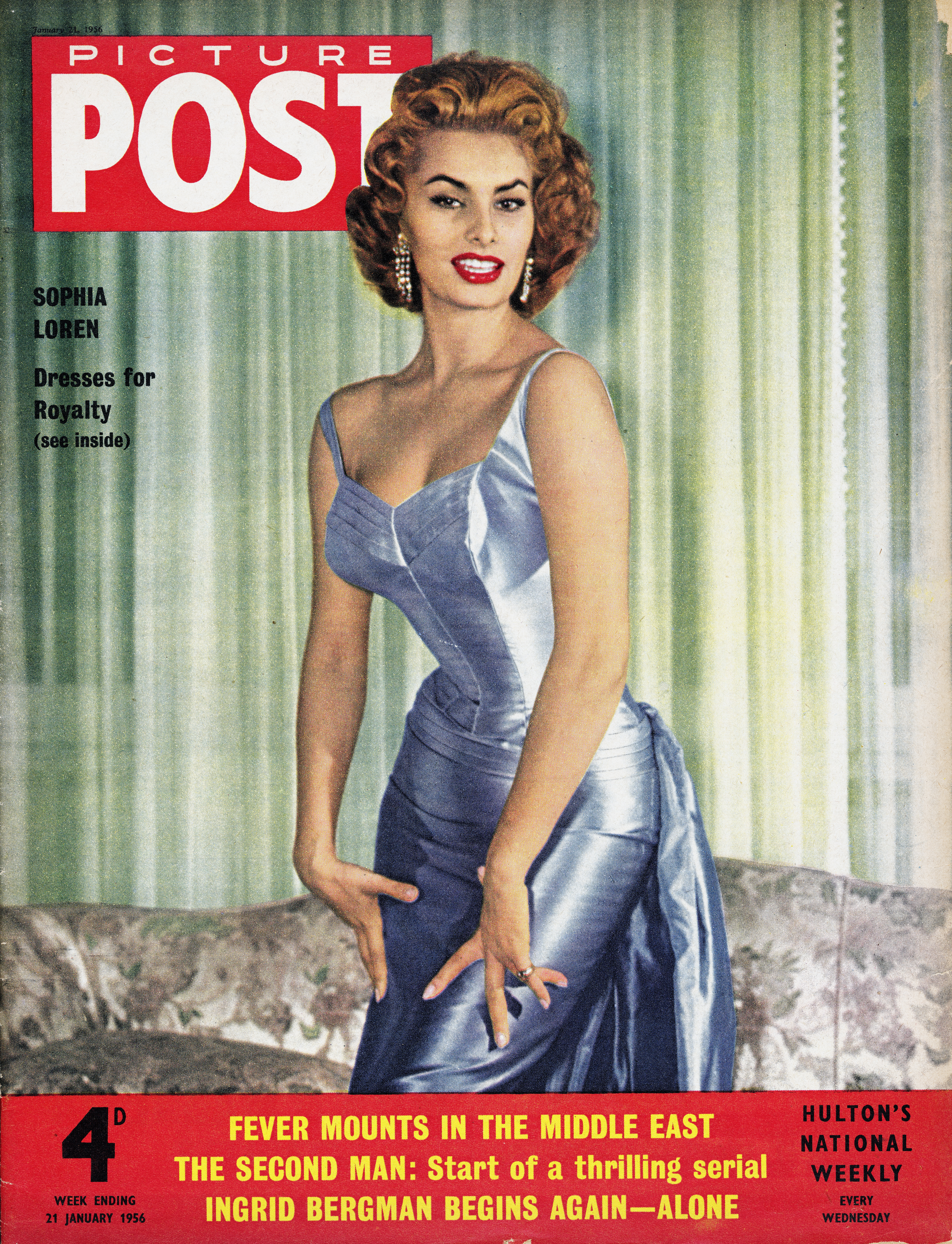 Sophia Loren on the cover of Picture Post magazine in 1956 | Source: Getty Images