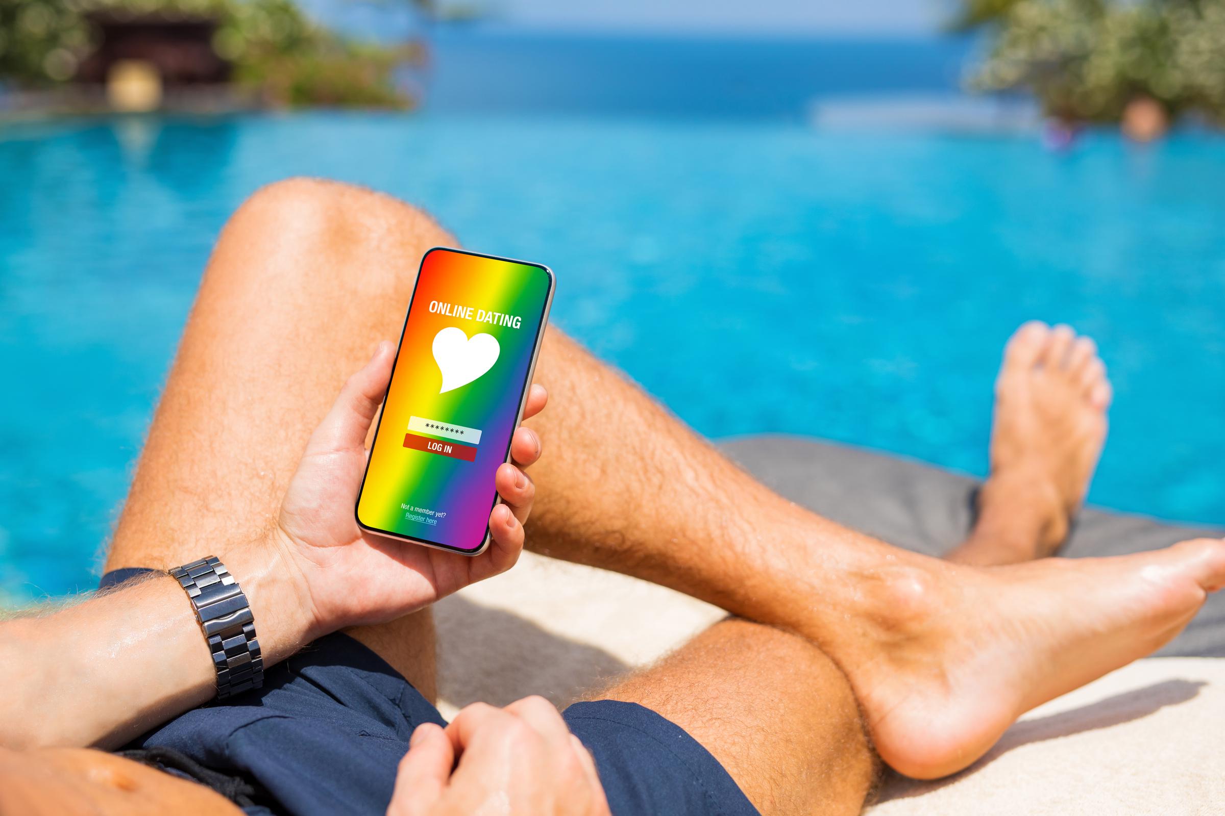 A person using an LGBTQ+ dating app | Source: Shutterstock