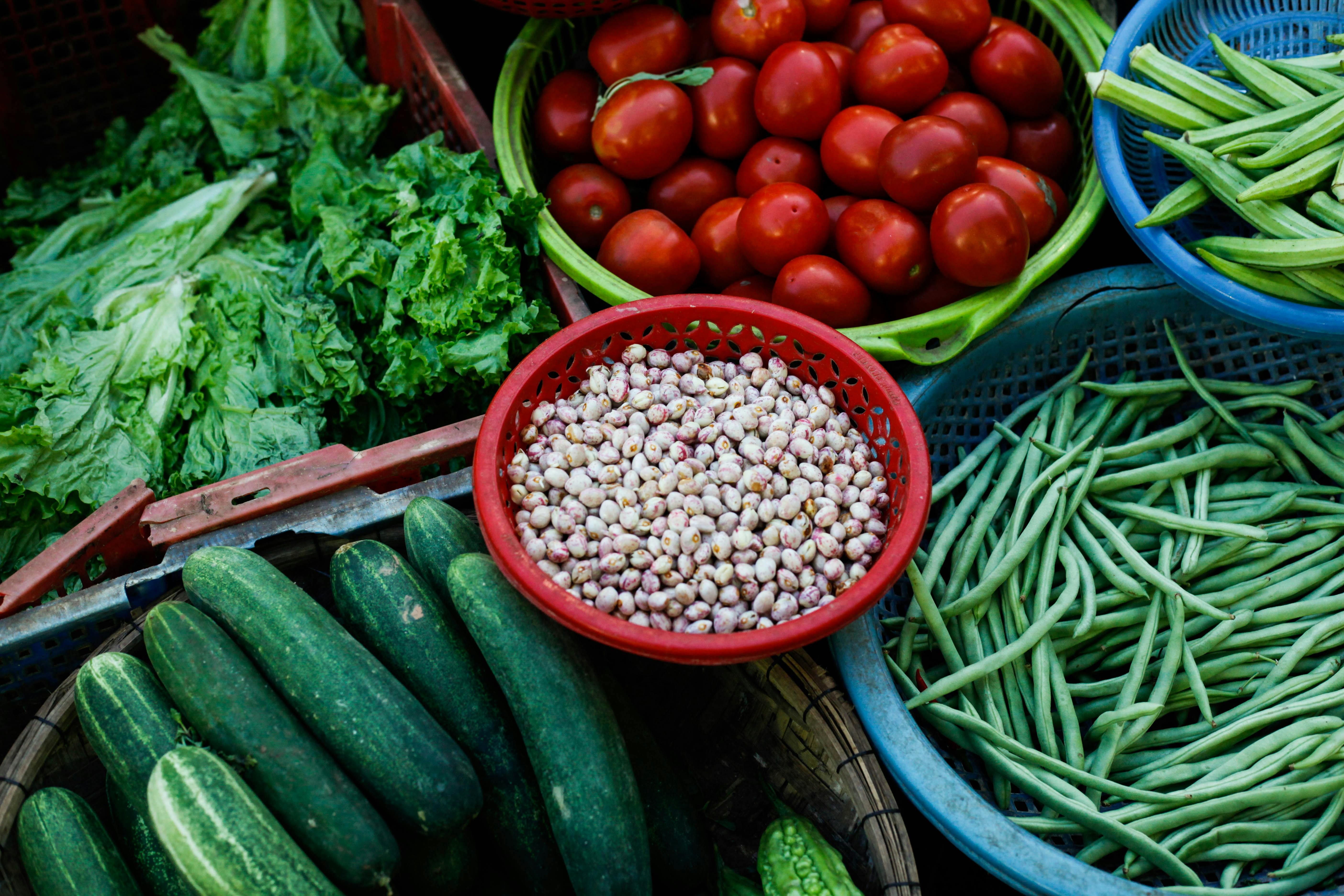 Fresh vegetables in a market | Source: Pexels