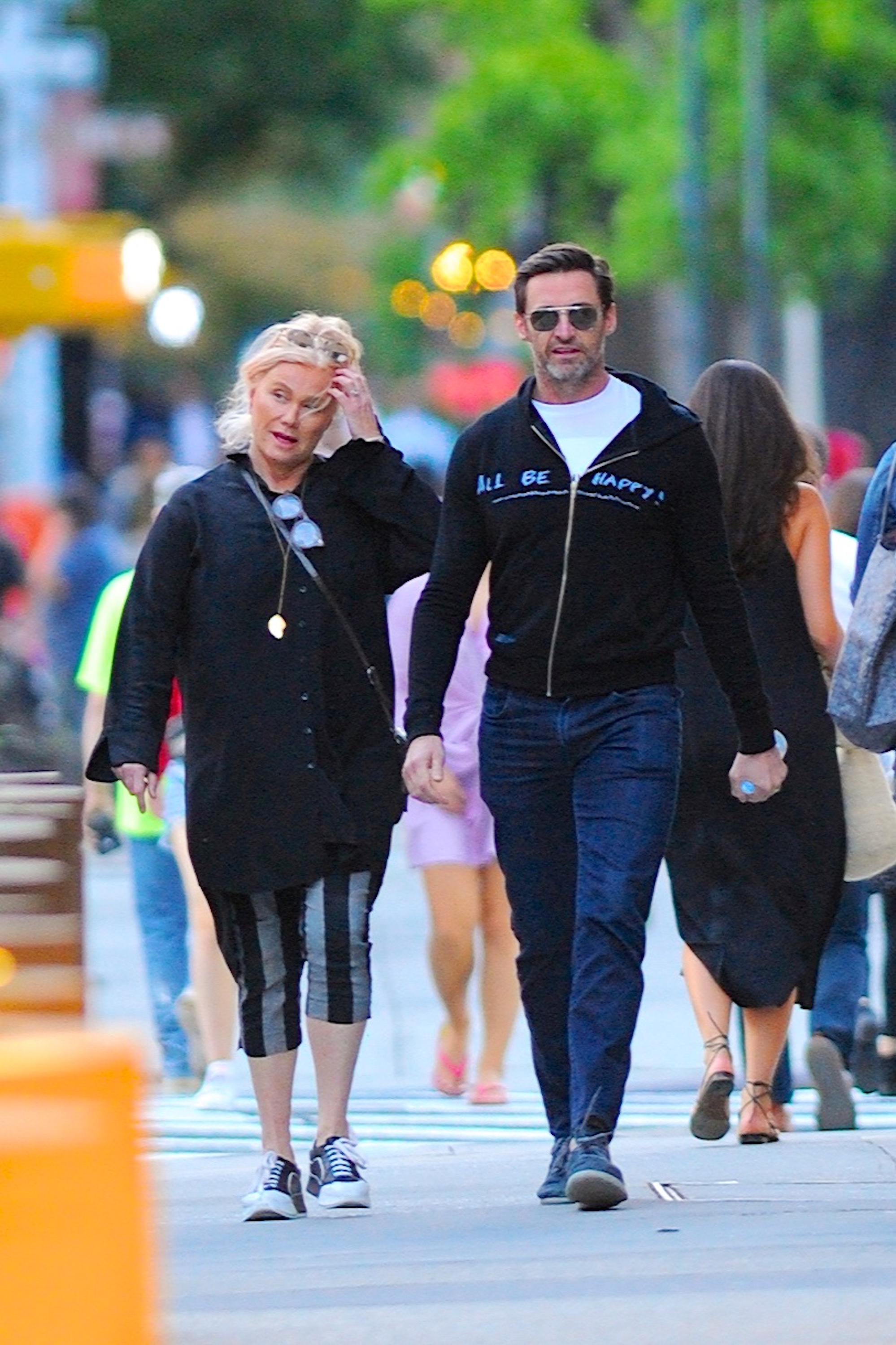 Hugh Jackman and wife Deborra-Lee Furness seen out and about in Manhattan on September 25, 2019 in New York City. | Source: Getty Images