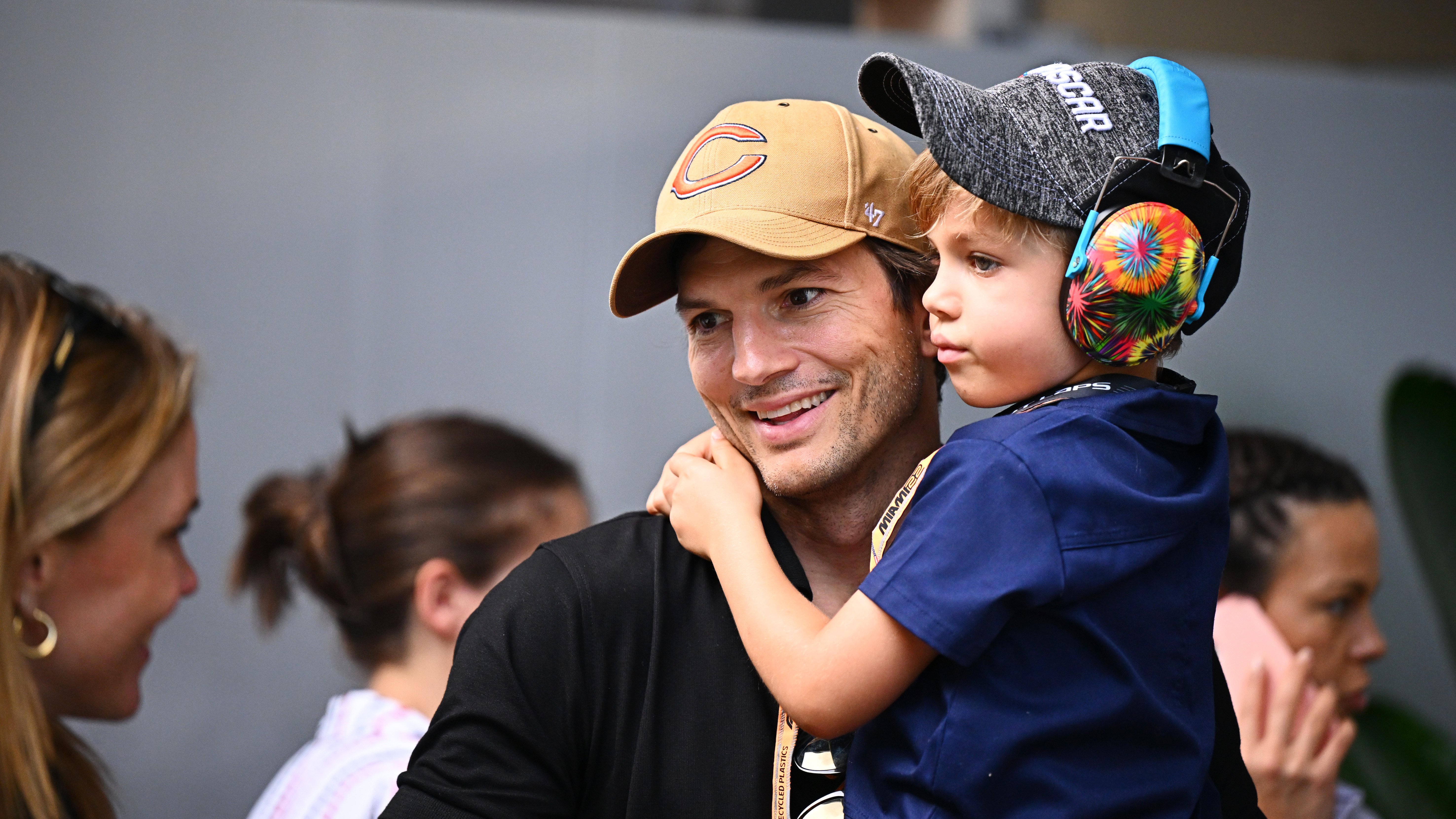Ashton Kutcher and his son Dimitri Kutcher in Miami, Florida in 2022. | Source: Getty Images