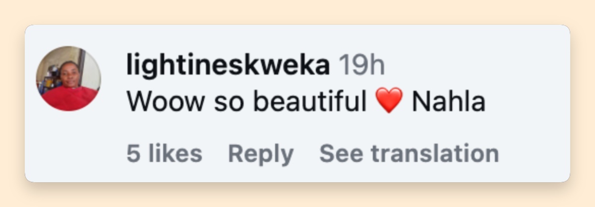 Another admirer enthusiastically complimented Nahla's appearance, adding to the affectionate reactions online. | Source: Instagram/@californiapost