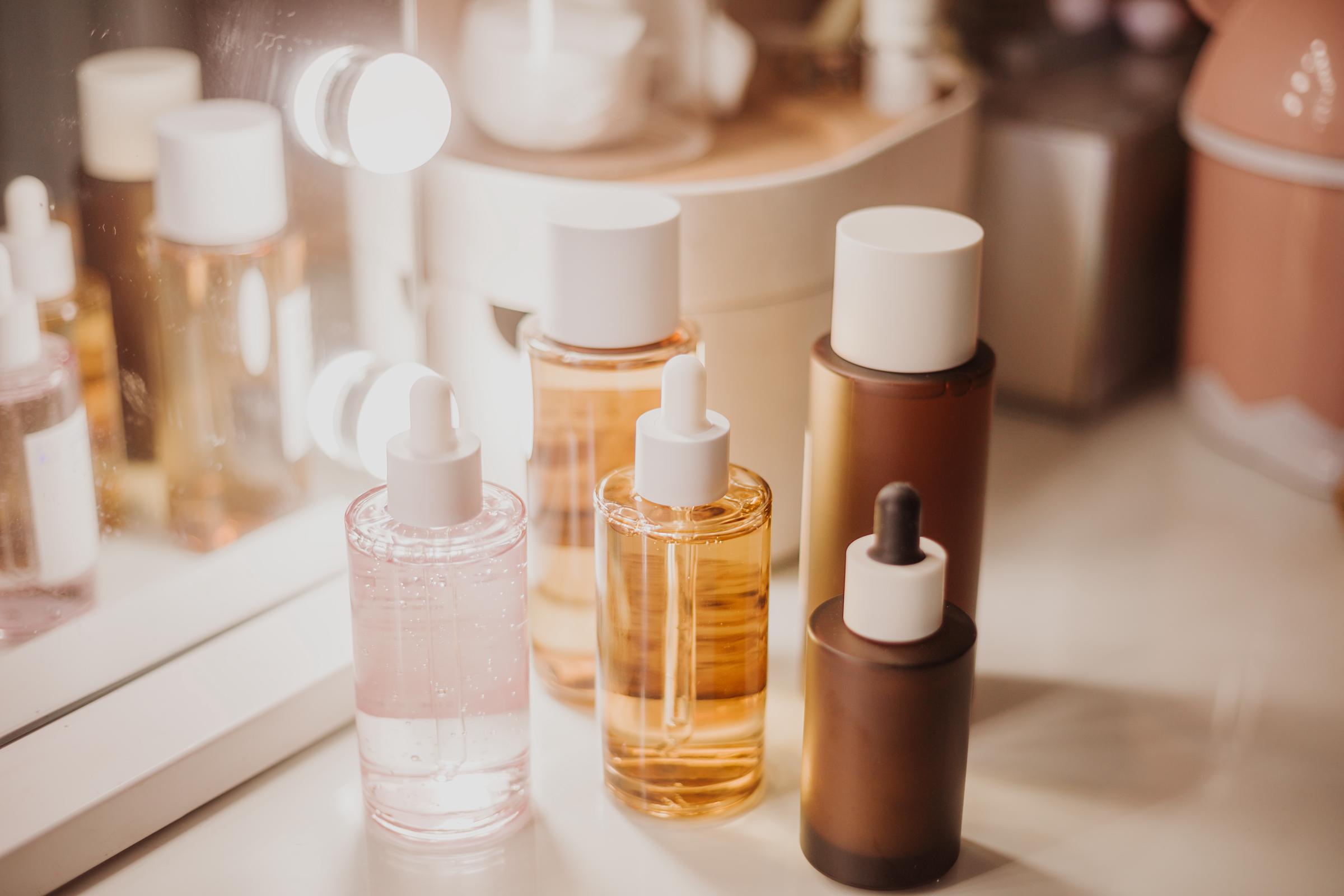 Cosmetic skincare bottles | Source: Getty Images