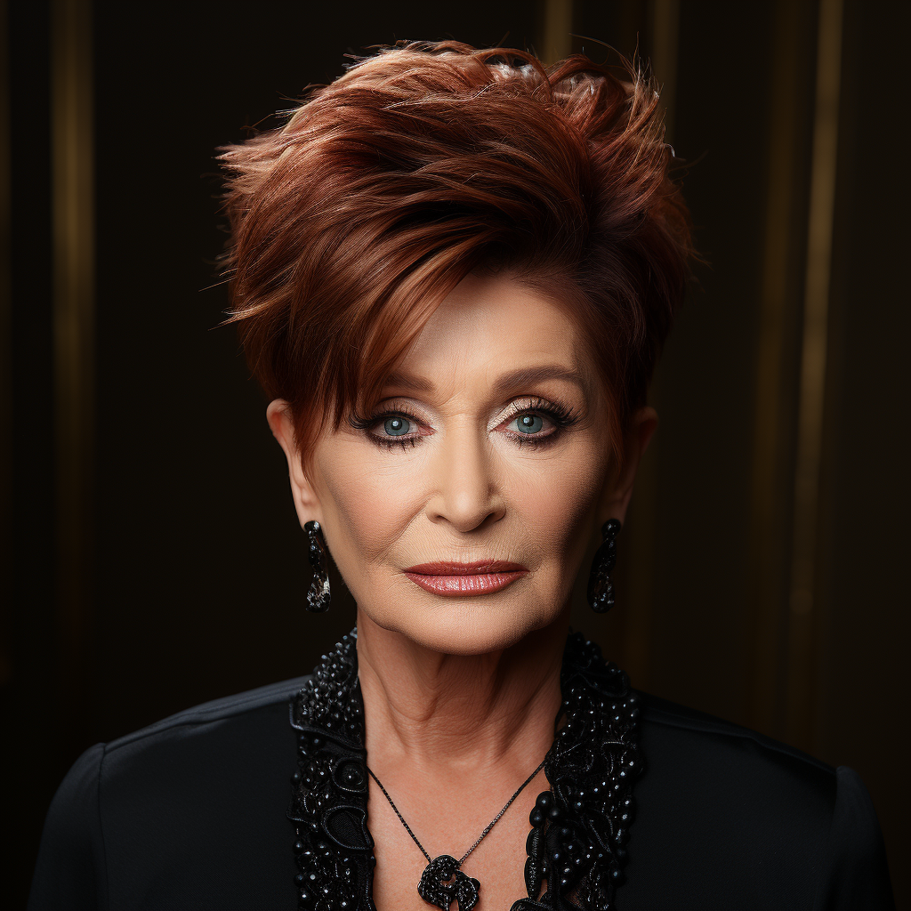 Sharon Osbourne at the age of 73 via AI | Source: Midjourney