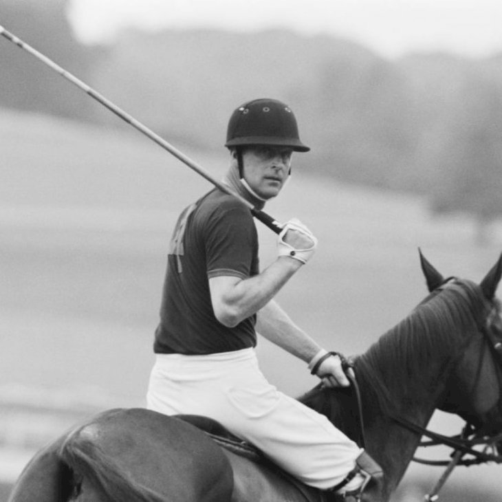 Prince Philip, Duke of Edinburgh, playing polo at Windsor Park, UK, 28th July 1967. (Photo by Daily Express/Getty Images)