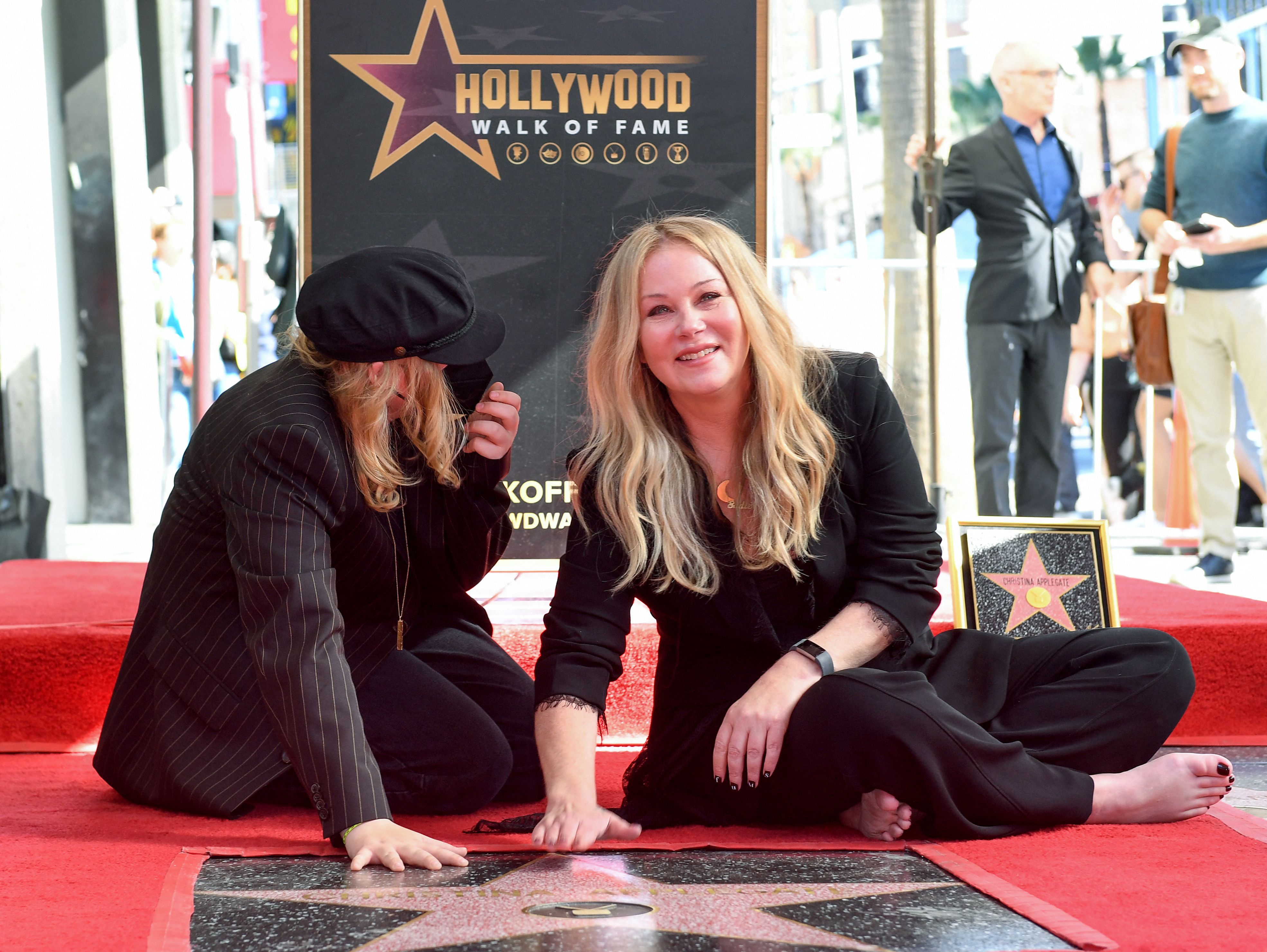 Sadie Grace LeNoble and Christina Applegate at Applegate's Hollywood Walk of Fame star ceremony in Hollywood, California on November 14, 2022. | Source: Getty Images