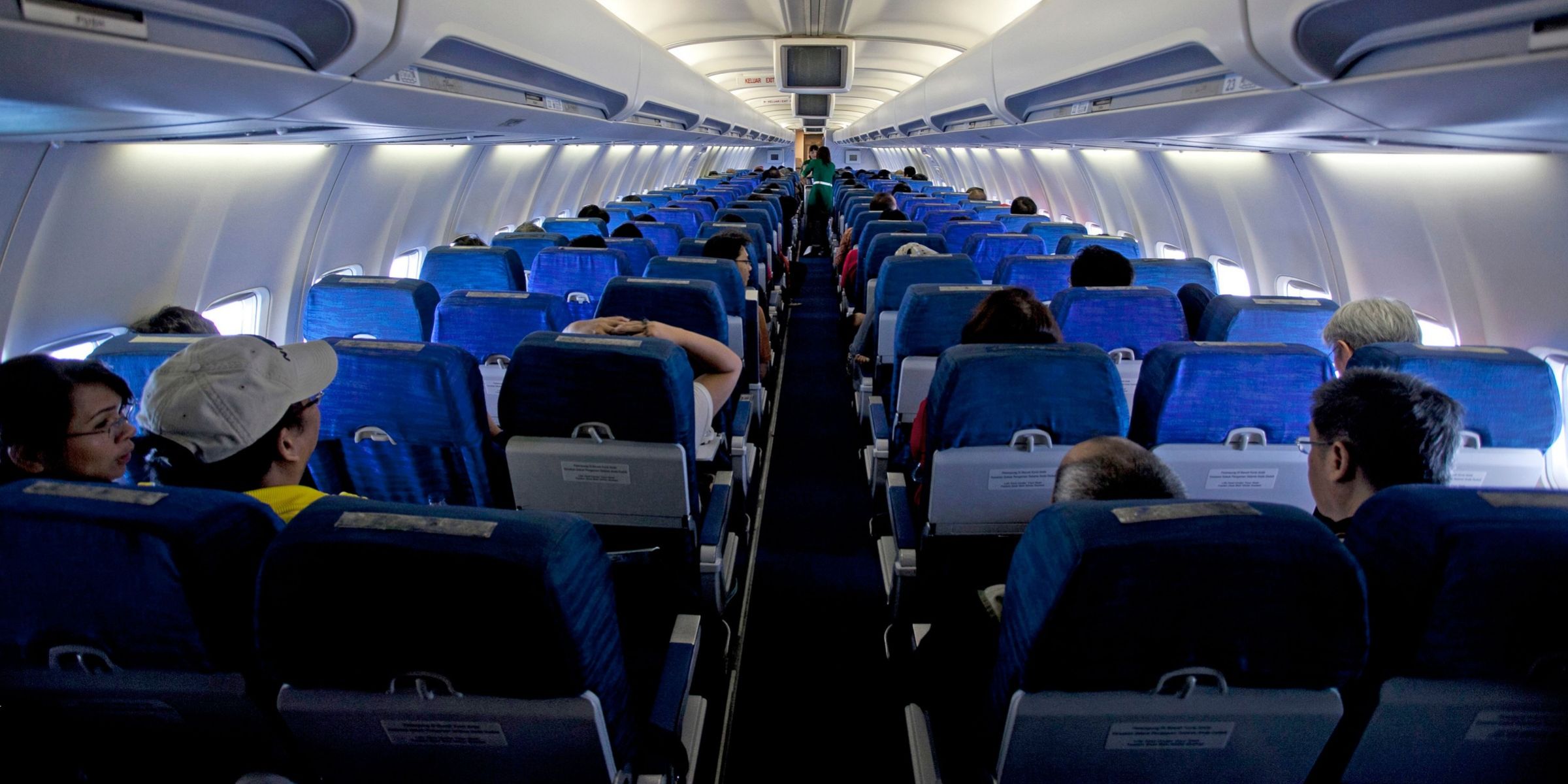 An aerial view of passengers inside the cabin of an airplane | Source: Pexels