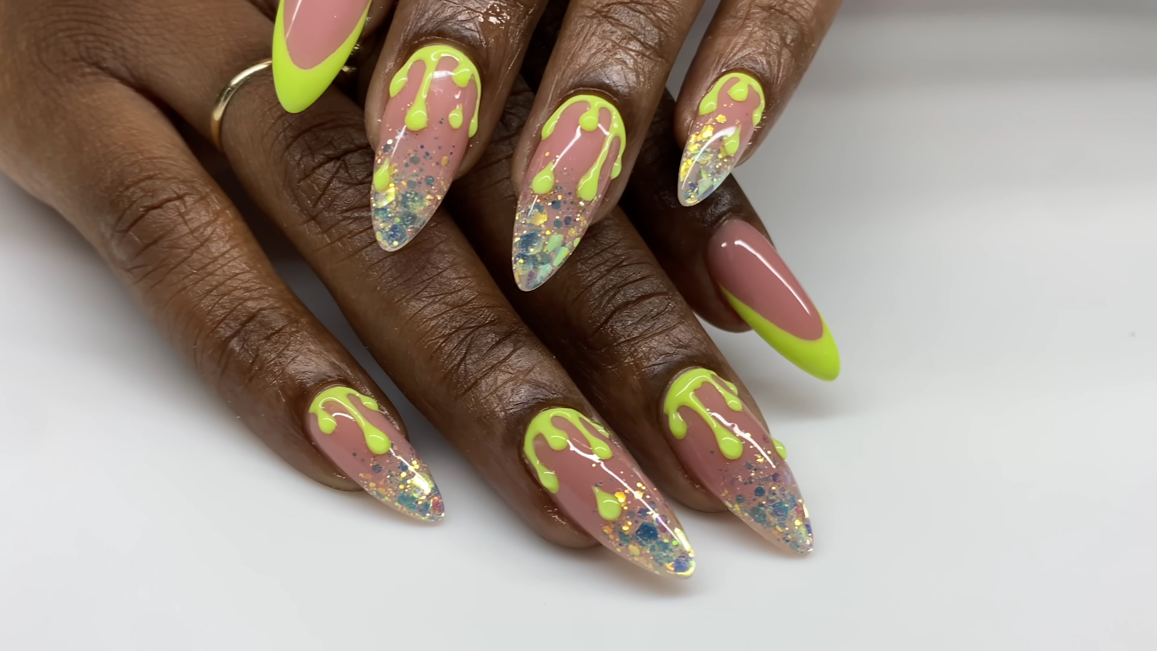 Different colored nails with patterns. | Source: Getty Images