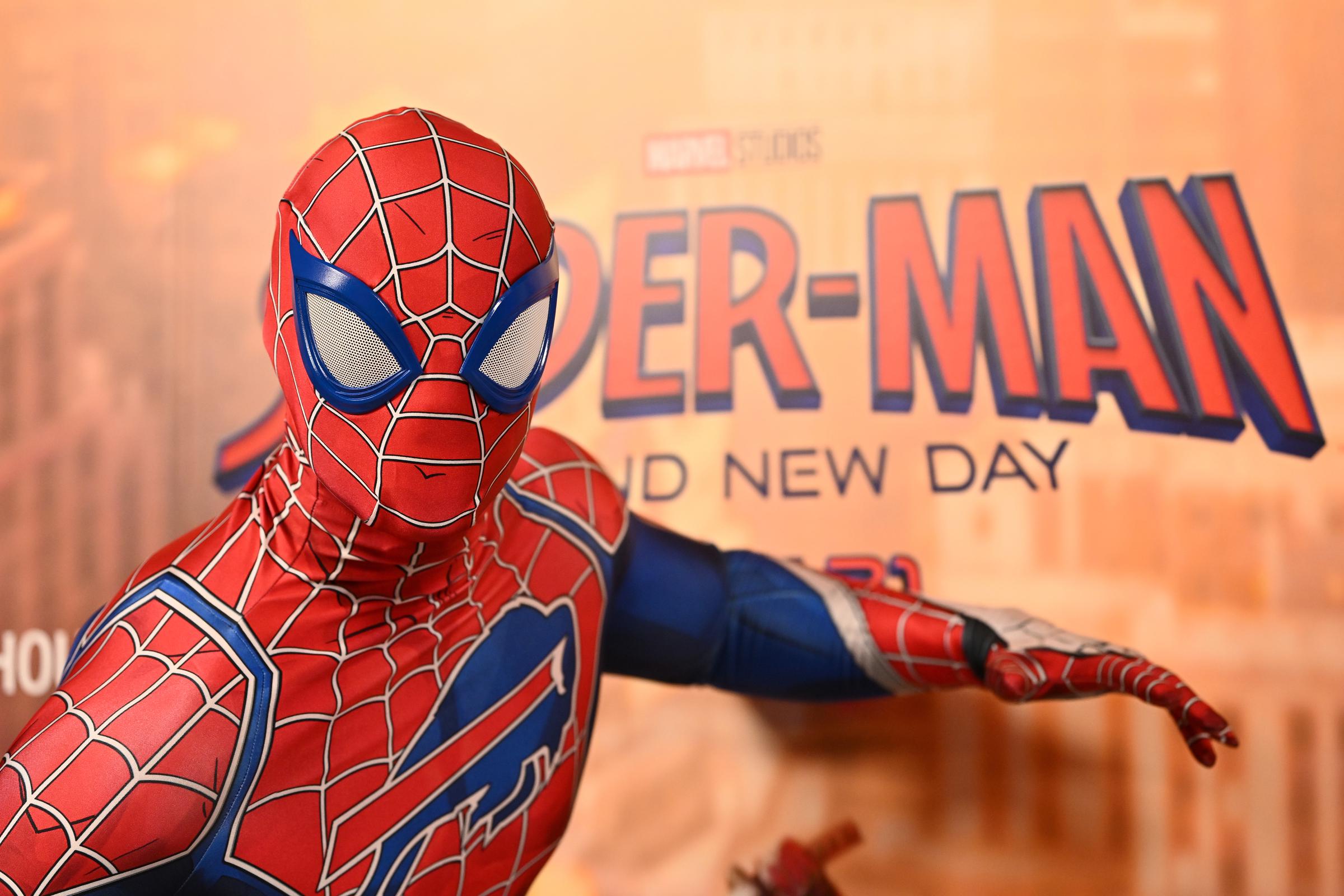oji NYC poses as Spider-Man during the "Spider-Man: Brand New Day" creator screening at The Lighthouse Campus on July 29, 2026 in New York City | Source: Getty Images