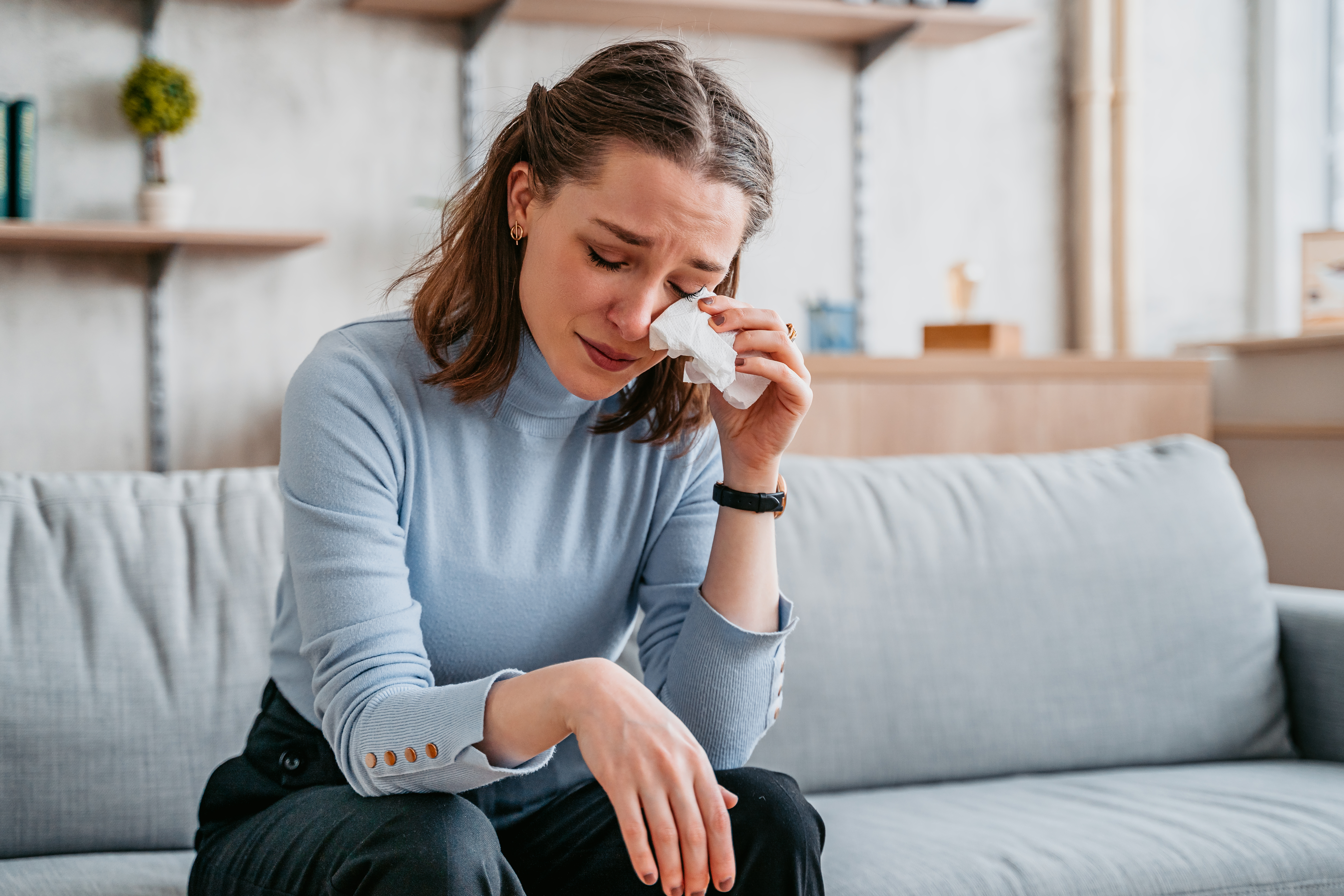 A woman crying. | Source: Getty Images