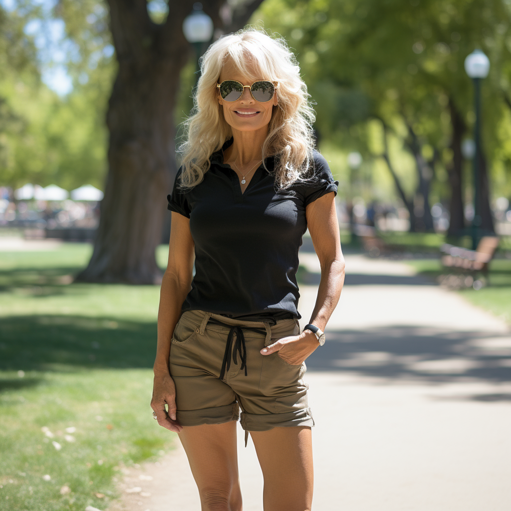 Pamela Anderson in her 50s to 60s via AI | Source: Midjourney