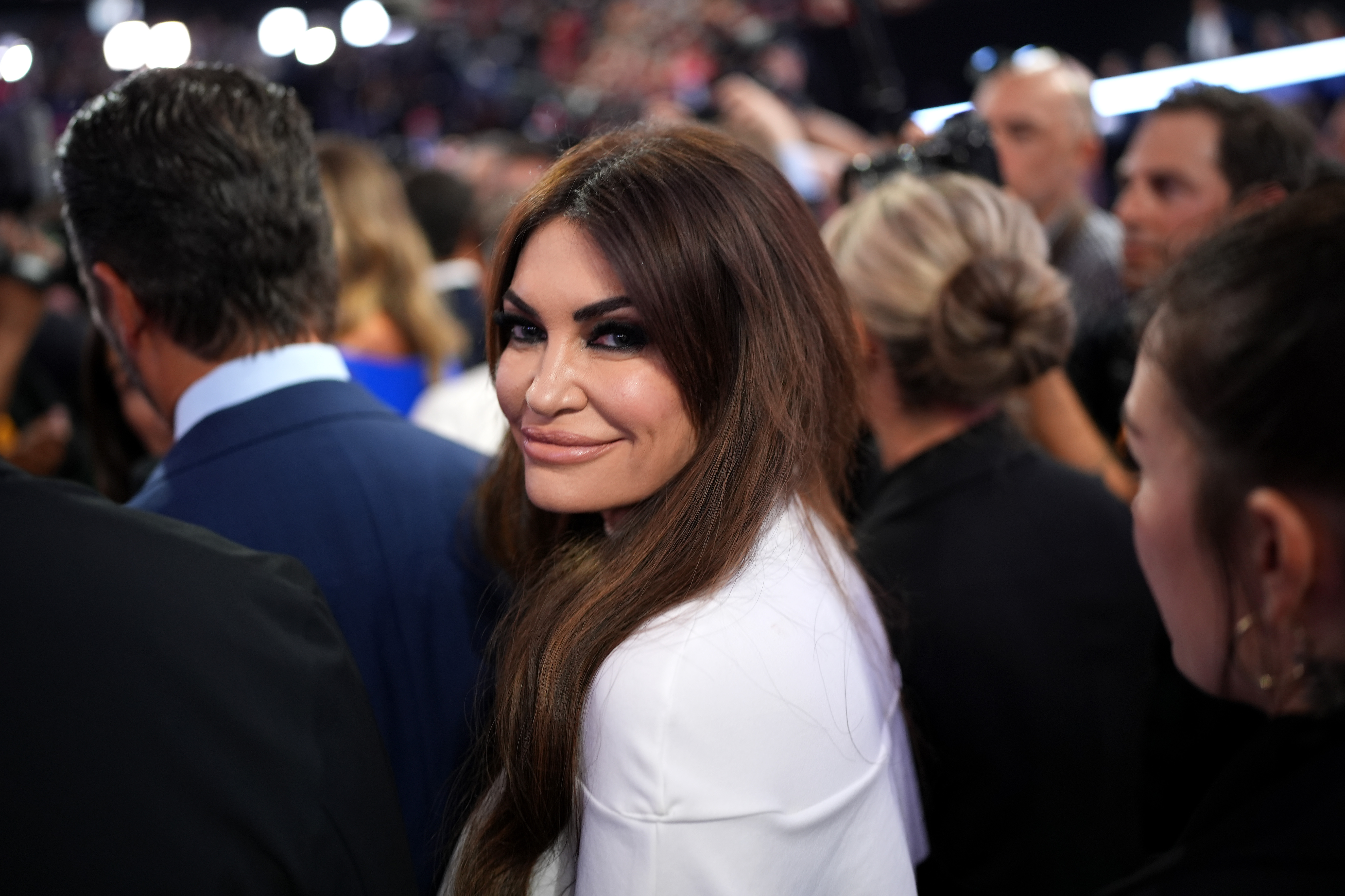 imberly Guilfoyle attends the first day of the Republican National Convention at the Fiserv Forum in Milwaukee, Wisconsin, on July 15, 2024 | Source: Getty Images
