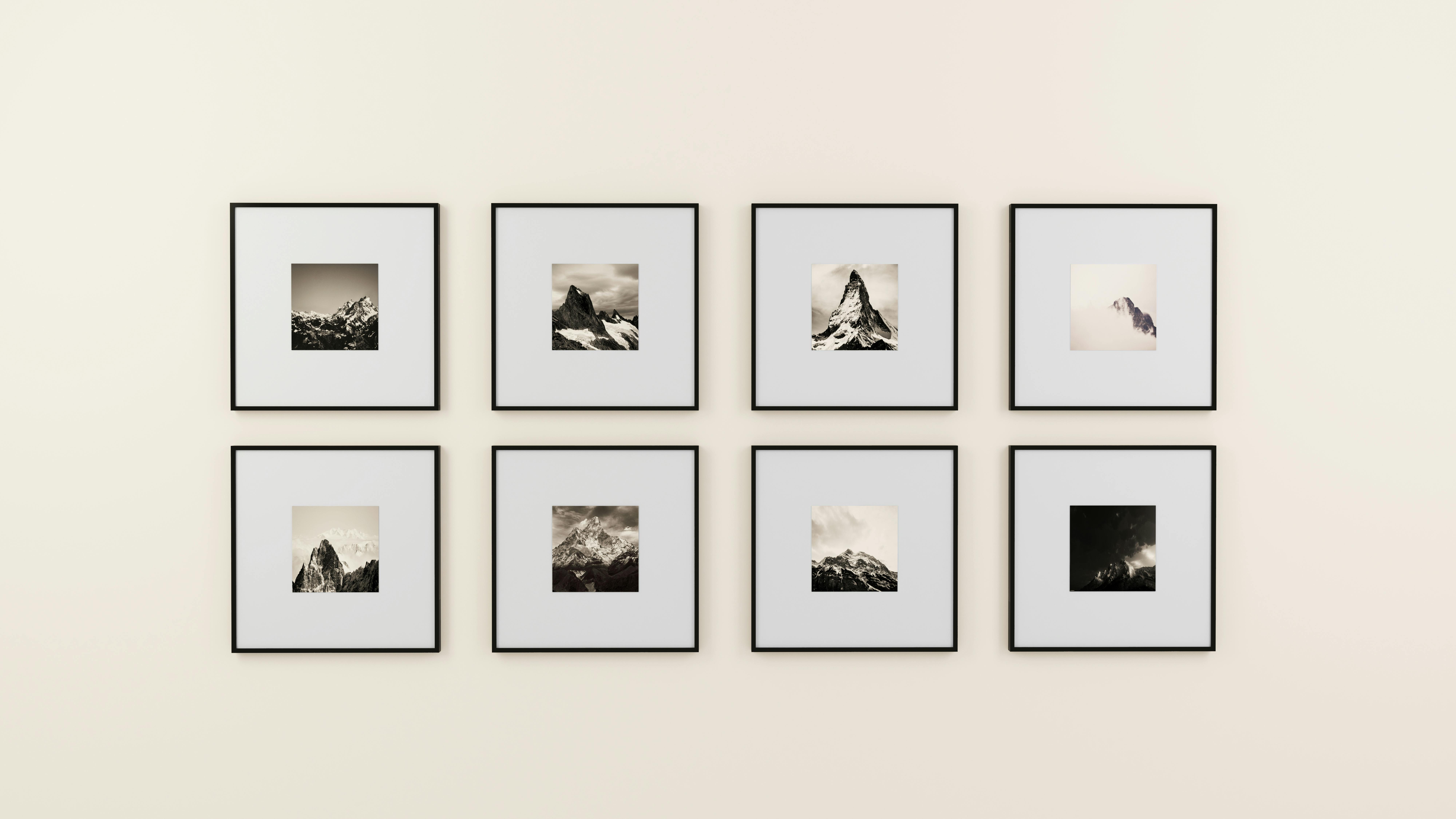 Photo frames on a wall | Source: Pexels