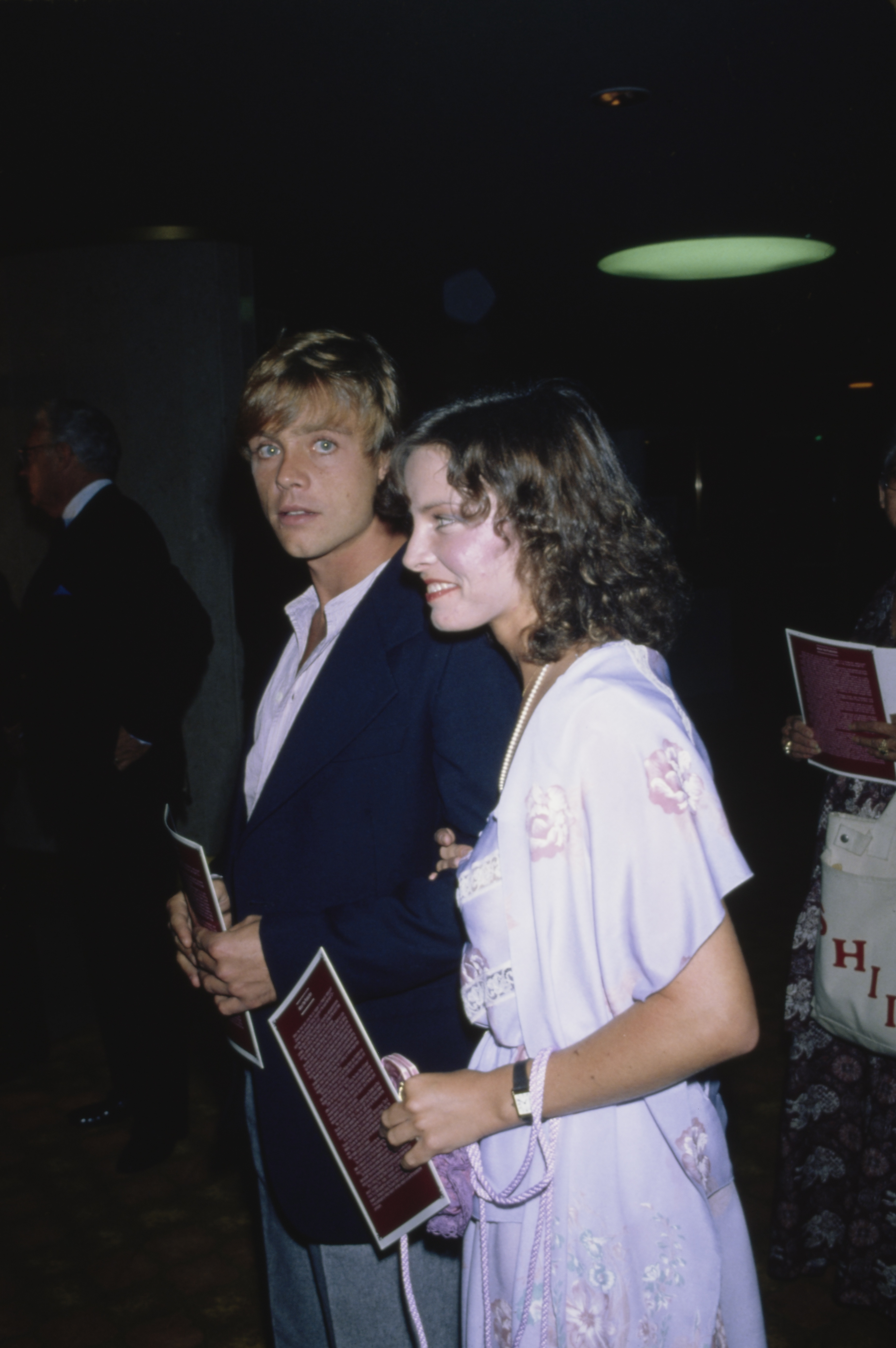 Mark Hamill and Marilou York appeared together in an early photo, years before their three children would make brief cameos in The Last Jedi, continuing the family's connection to the franchise. | Source: Getty Images