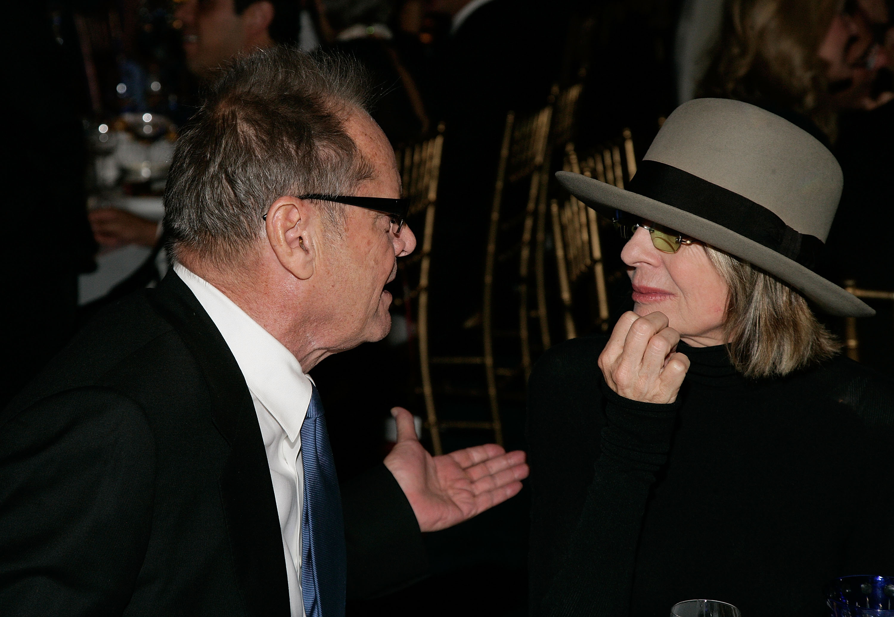 Jack Nicholson and Diane Keaton attend the Los Angeles Philharmonic Gala on October 4, 2007