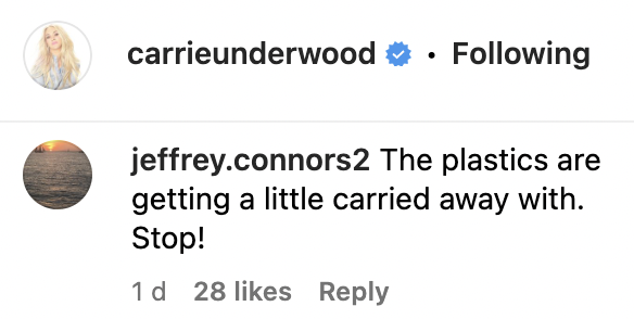 Comments about Carrie Underwood's appearance | Source: Instagram.com/Carrieunderwood