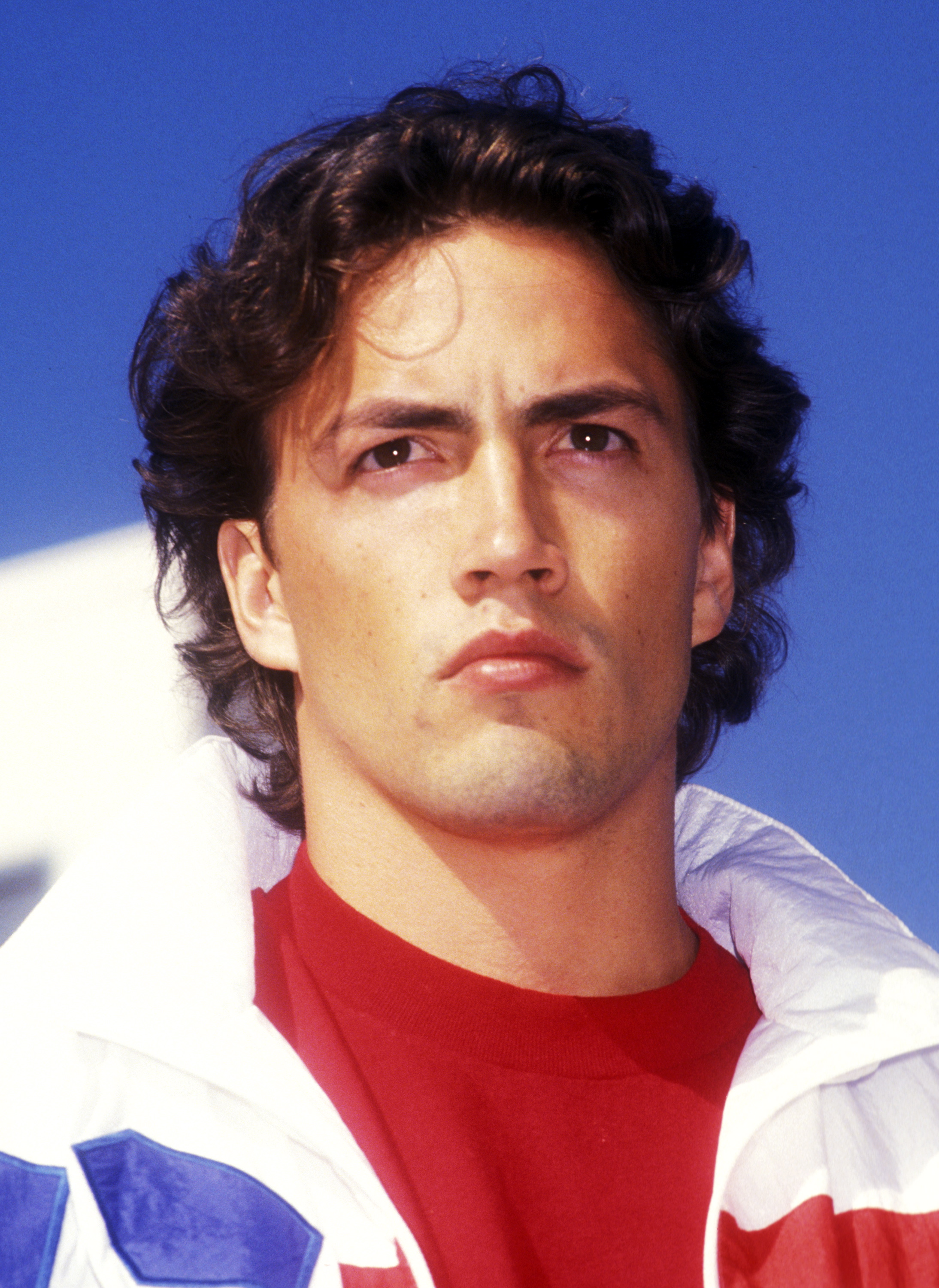 Andrew Shue at the California United Democratic Campaign's Star-Spangled Caravan Tour in 1992. | Source: Getty Images