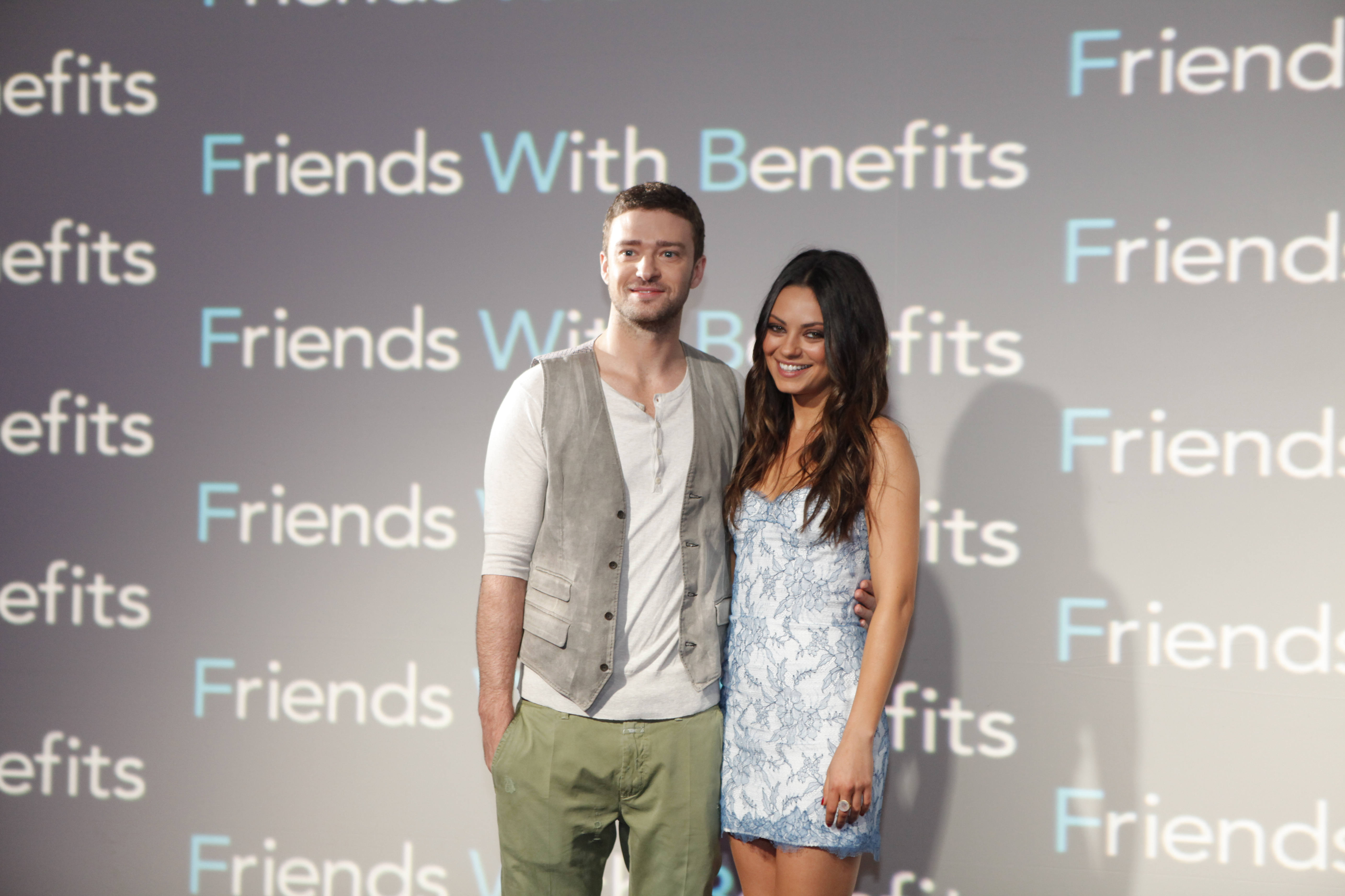 Justin Timberlake and Mila Kunis attend the "Friends With Benefits" photocall at "Summer of Sony 3" on July 13, 2011, in Cancun, Mexico. | Source: Getty Images