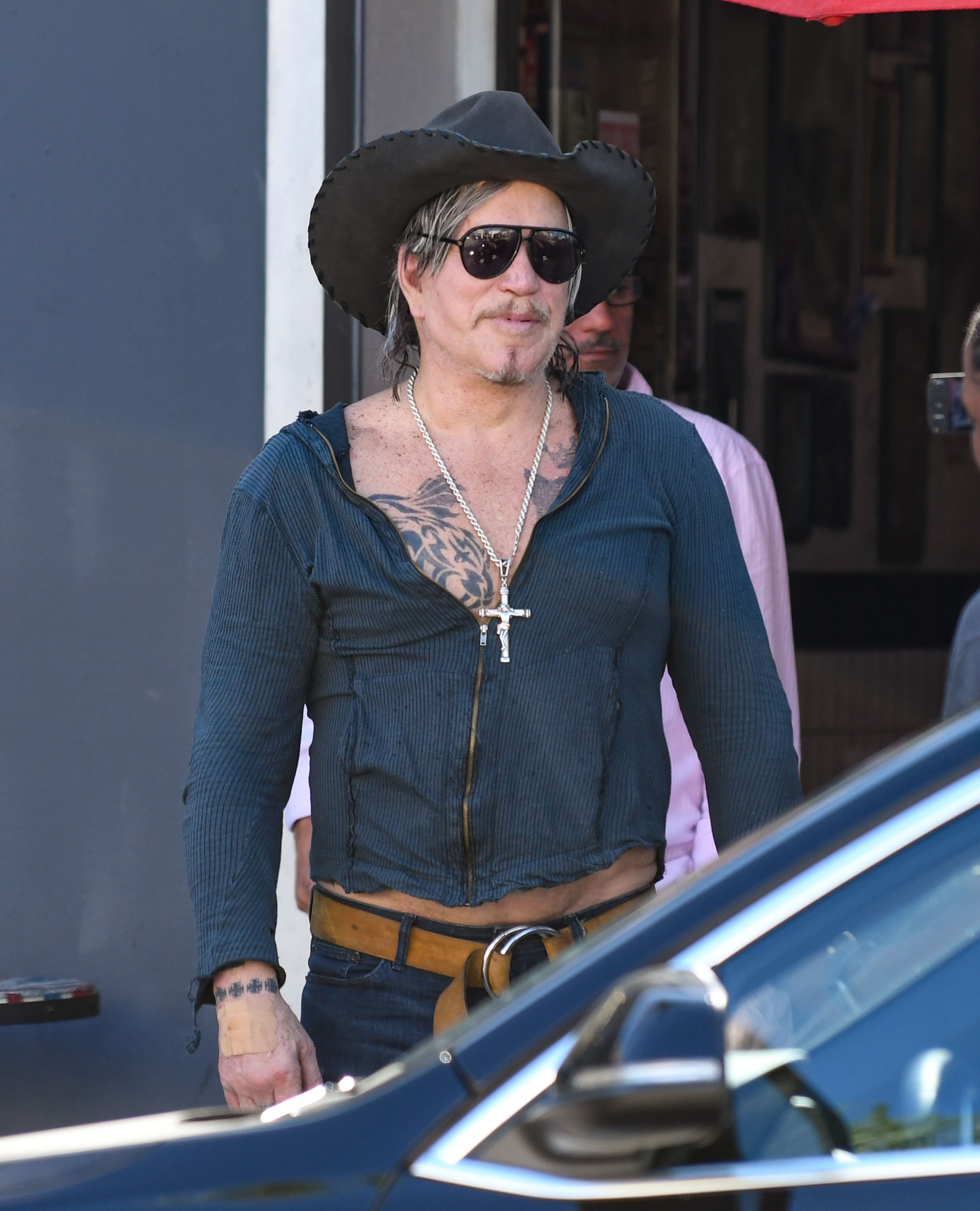 Mickey Rourke on August 24, 2019 in Los Angeles, California. | Source: Getty Images