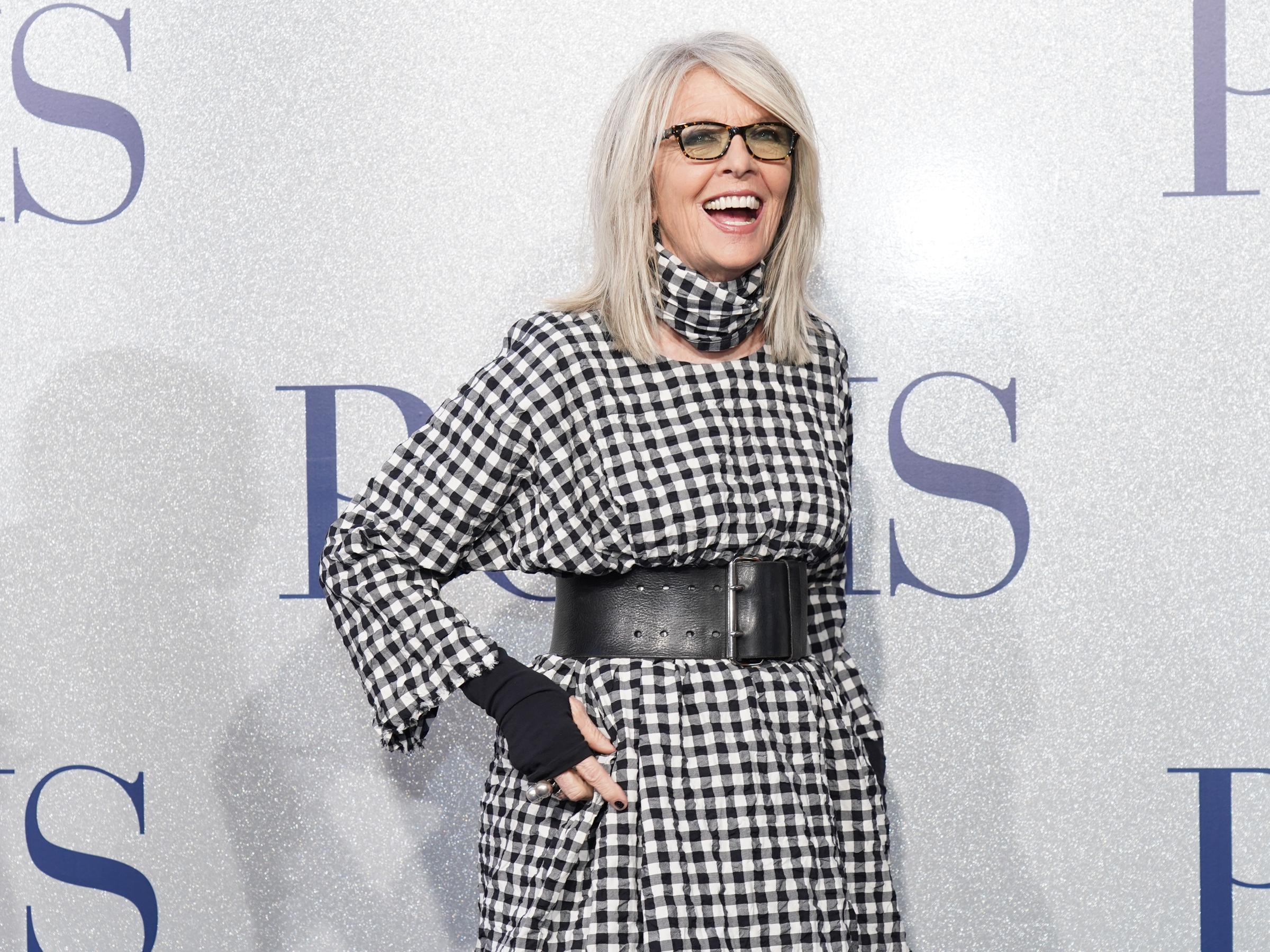 Diane Keaton attends the premiere of STX's "Poms" on May 1, 2019.