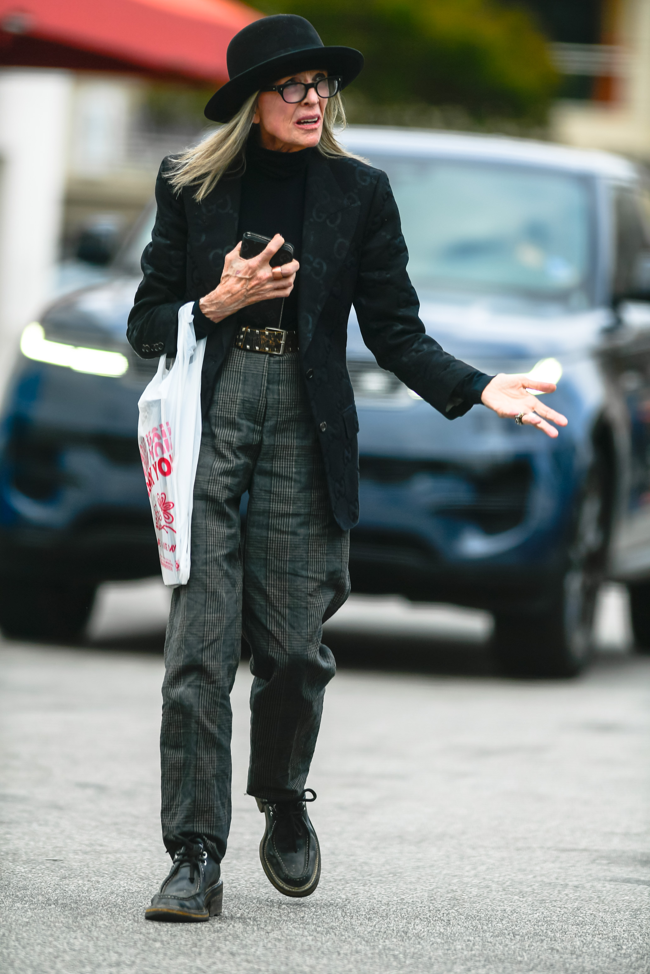 Diane Keaton is seen in Los Angeles, California on May 24, 2024