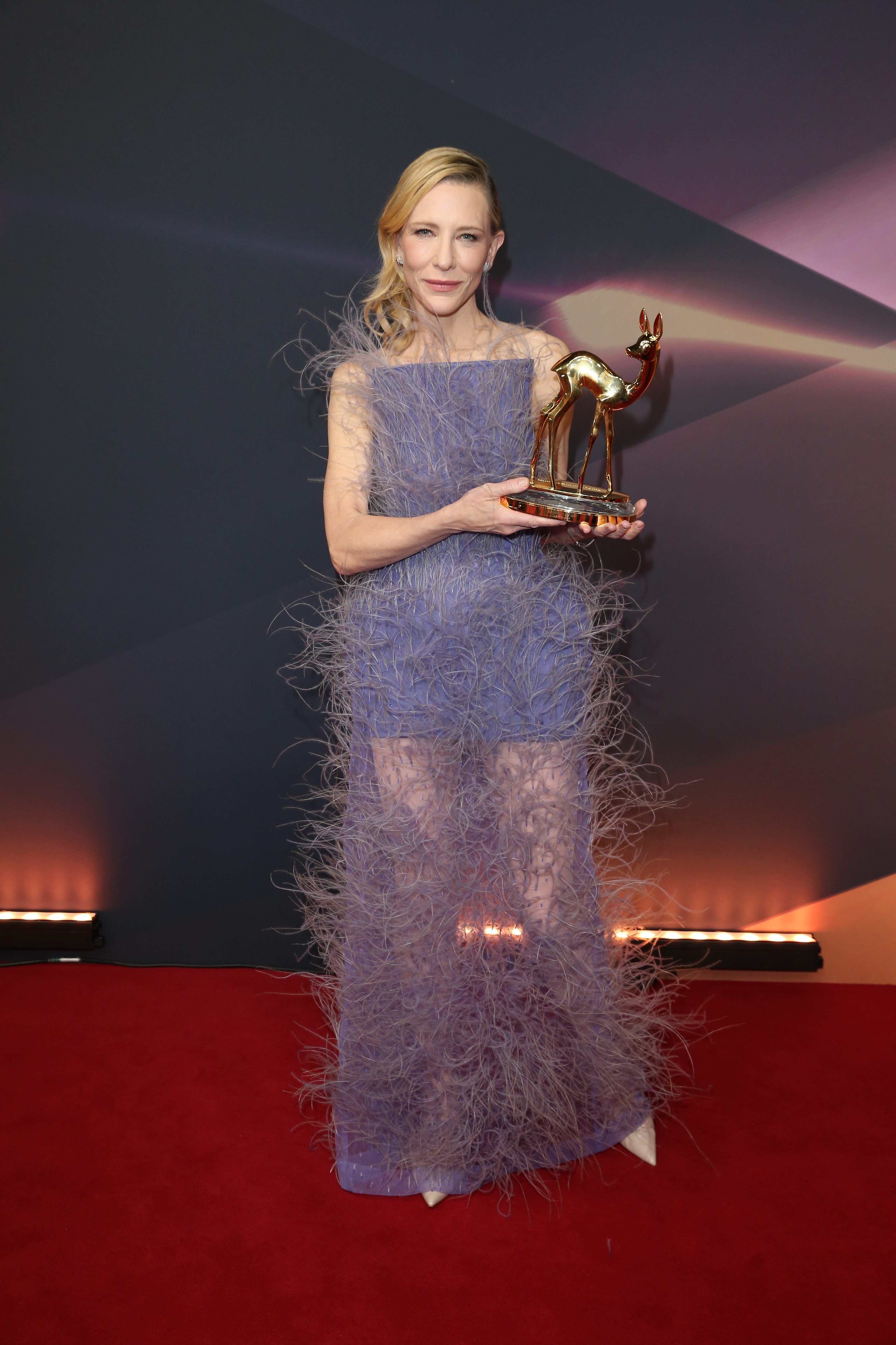 Cate Blanchett with her award during the Bambi Awards 2025 at Bavaria Filmstadt on November 13, 2025, in Munich, Germany. | Source: Getty Images