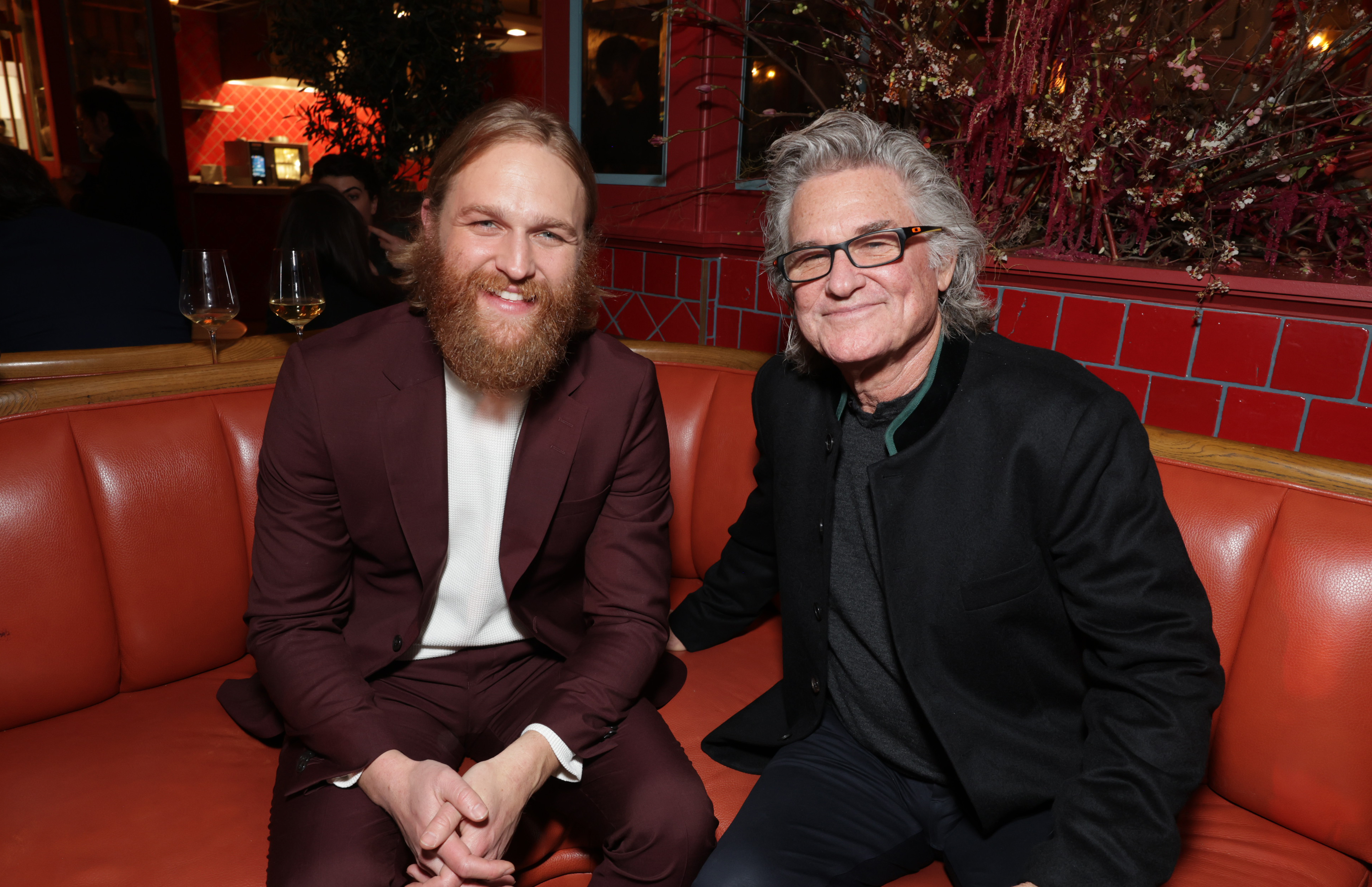 Wyatt Russell and Kurt Russell seen at the Apple TV+ Emmy Awards post ceremony reception on January 15, 2024 | Source: Getty Images