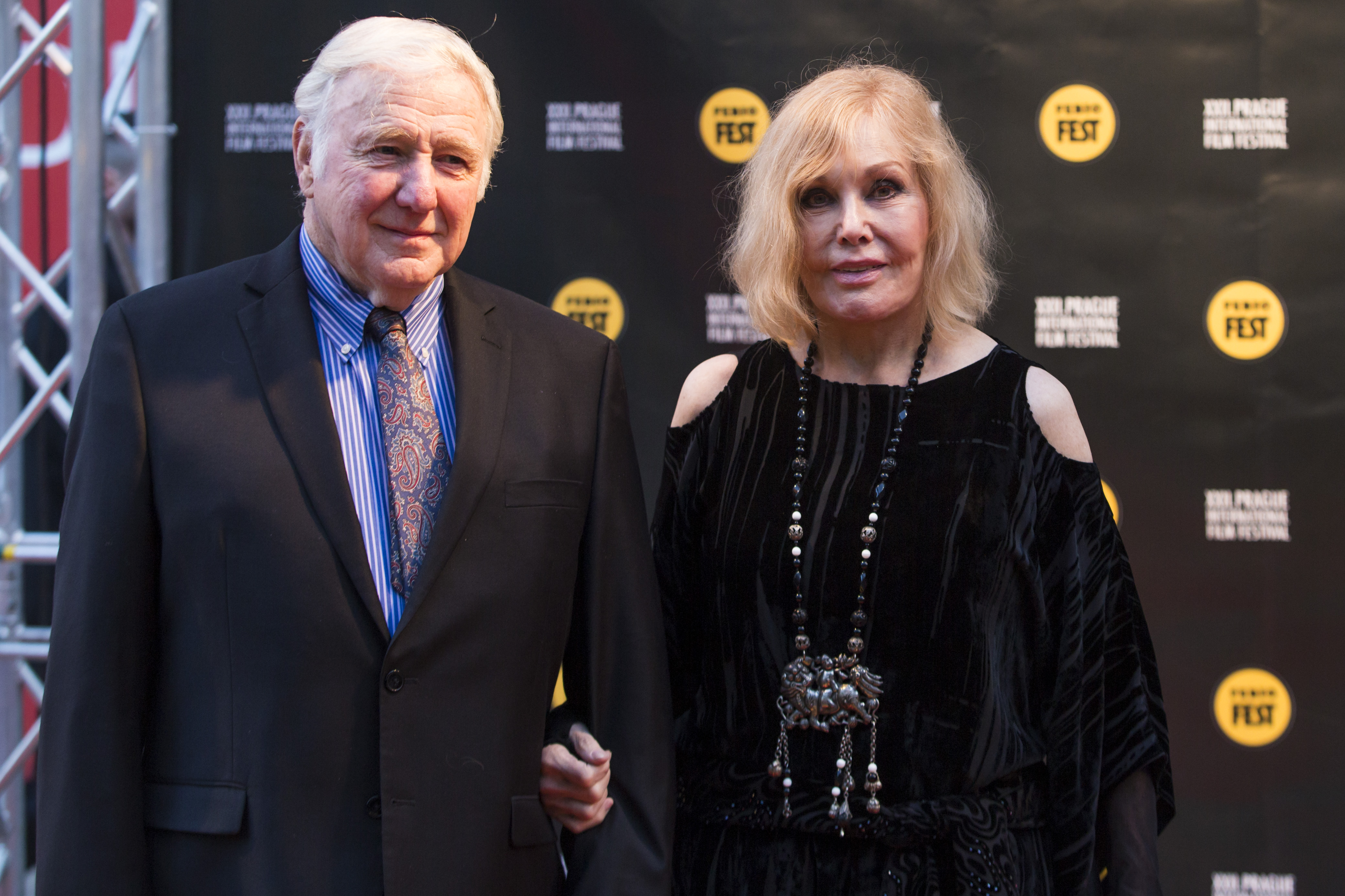 The actress with her husband Robert Malloy at the opening ceremony during the Febiofest Prague International Film Festival on March 19, 2015 | Source: Getty Images