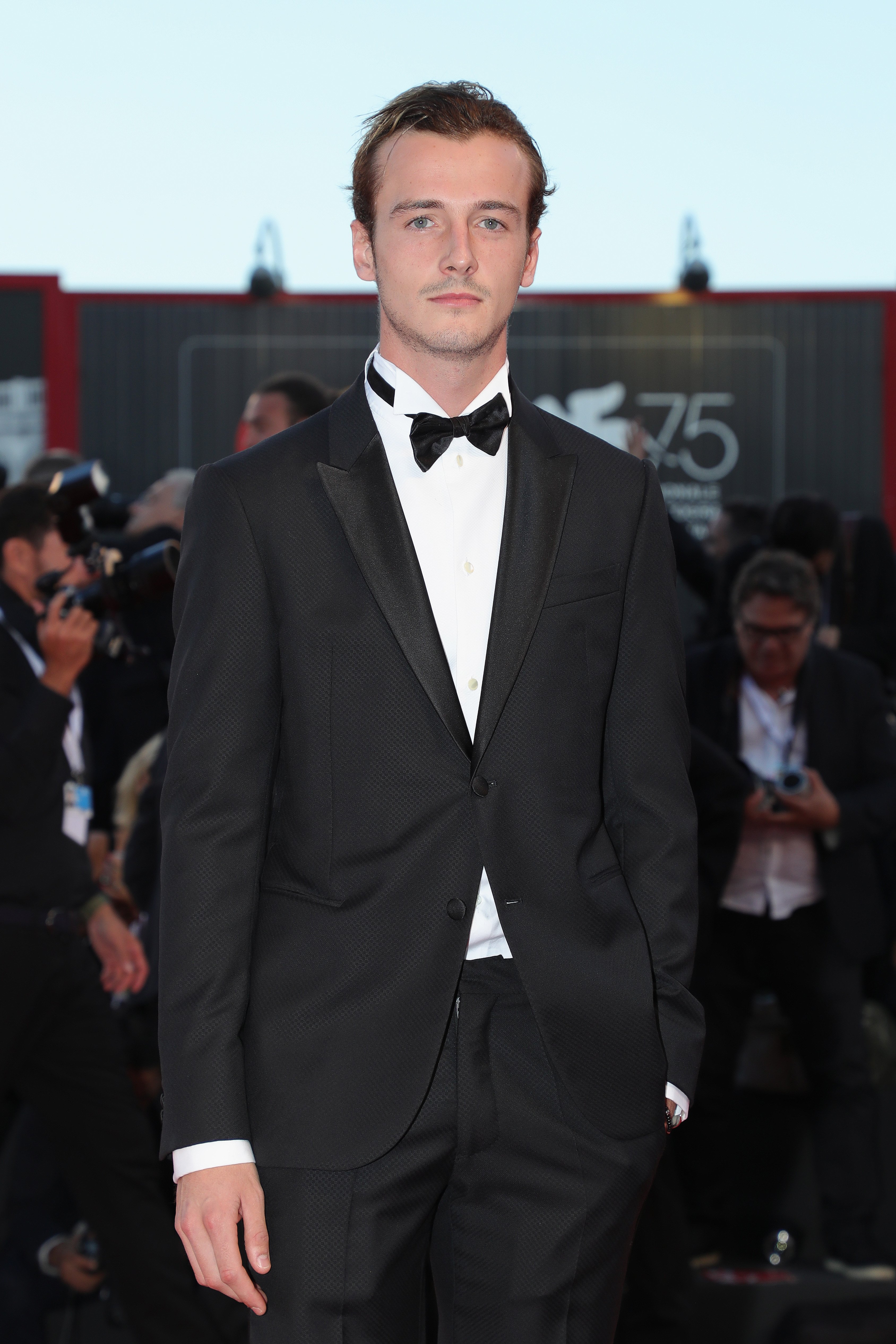 Micheál Richardson at the premiere of "Vox Lux" at the 75th Venice Film Festival on September 4, 2018