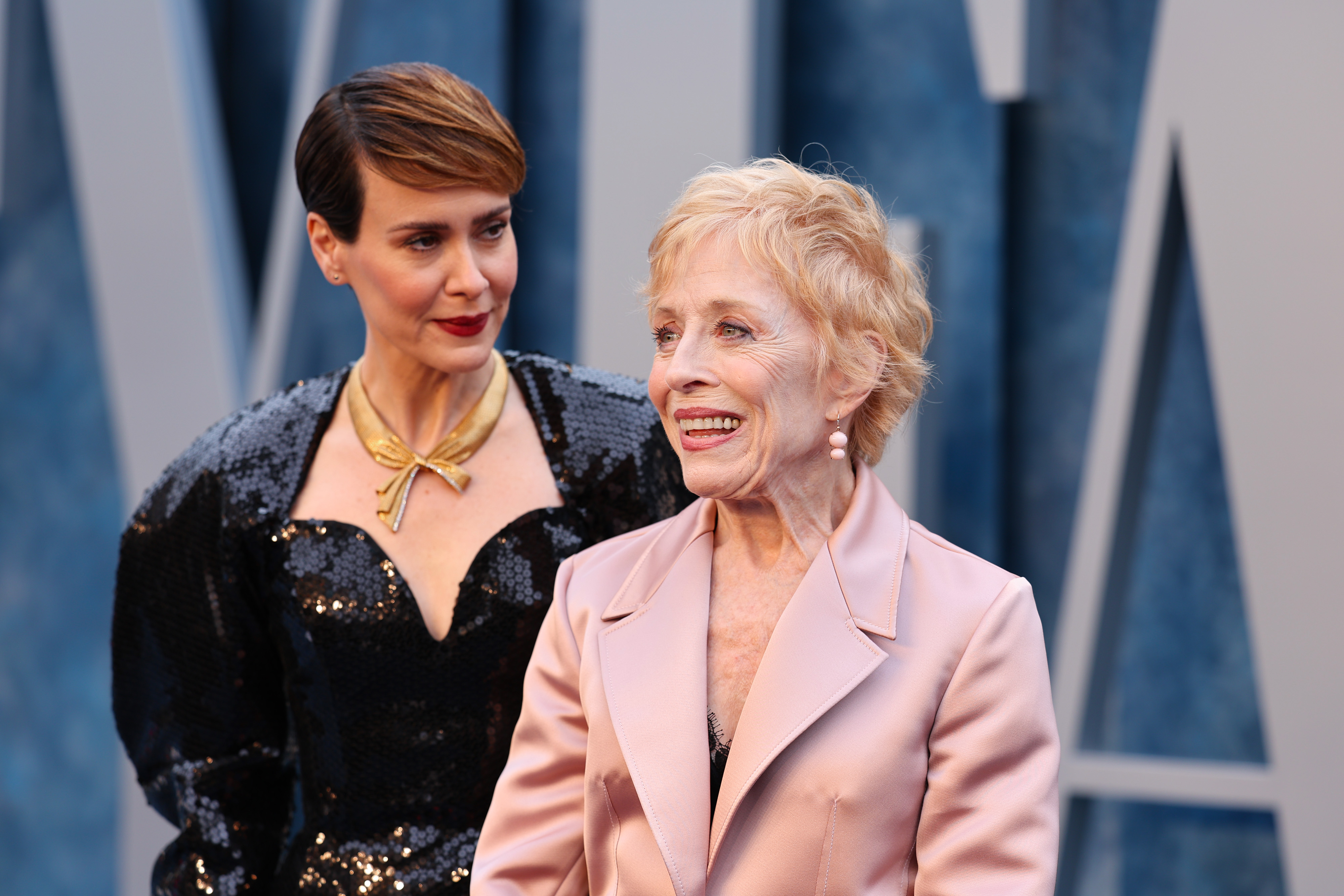 Sarah Paulson and Holland Taylor attend the Vanity Fair Oscar Party in Beverly Hills, California, on March 12, 2023. Taylor has described Paulson as a fascinating person and praised the care she gives her friends. | Source: Getty Images