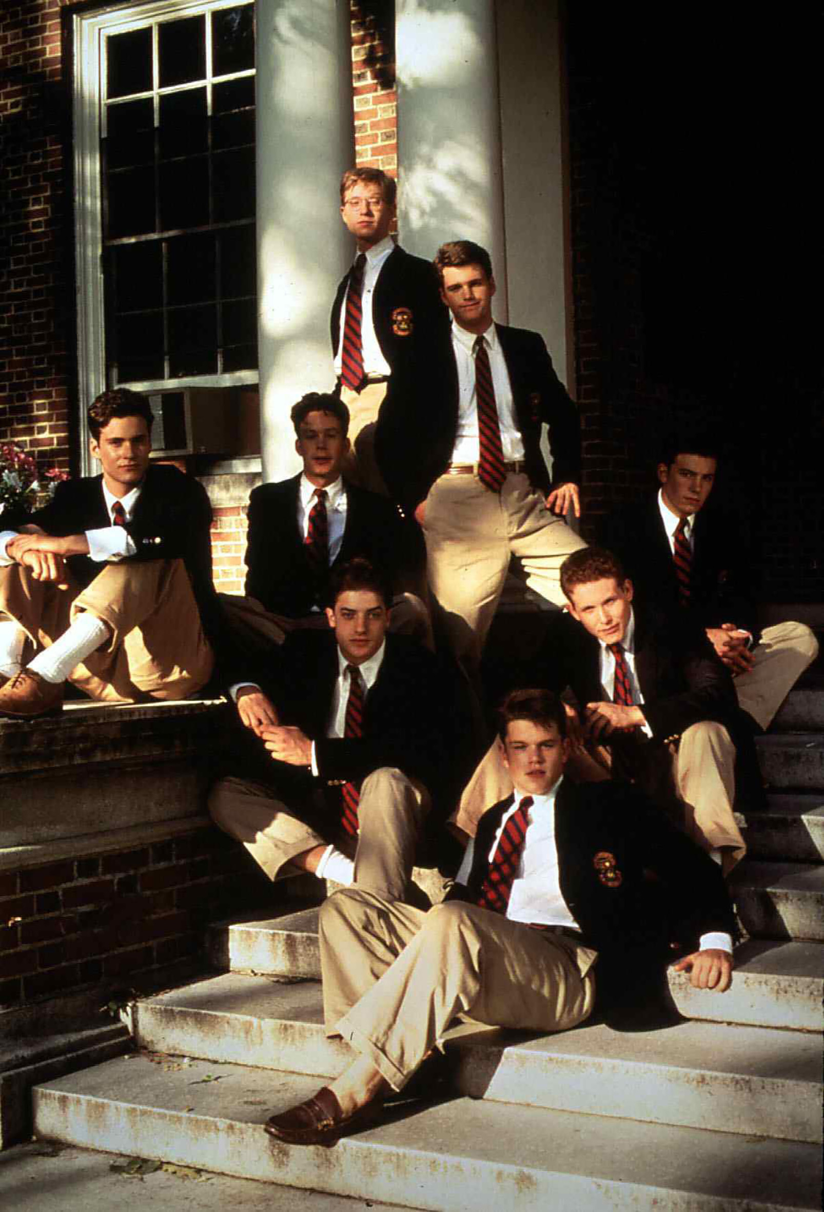 The famous actor and his "School Ties" cast mates circa 1992. | Source: Getty Images