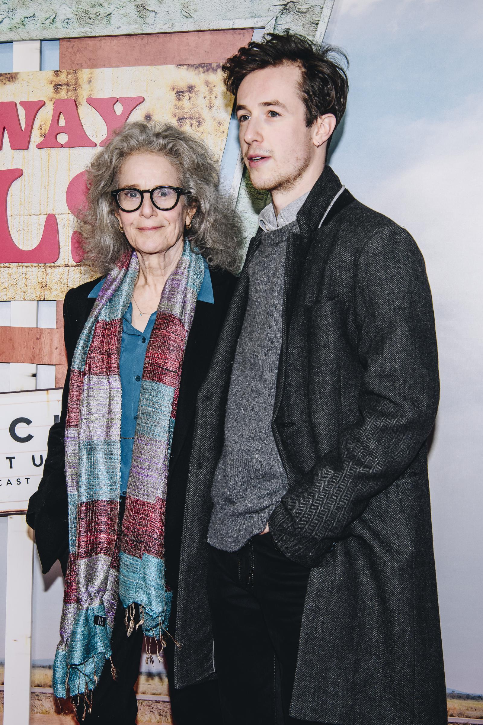 The actress and her son at the "Drive-Away Dolls" premiere on February 20, 2024.