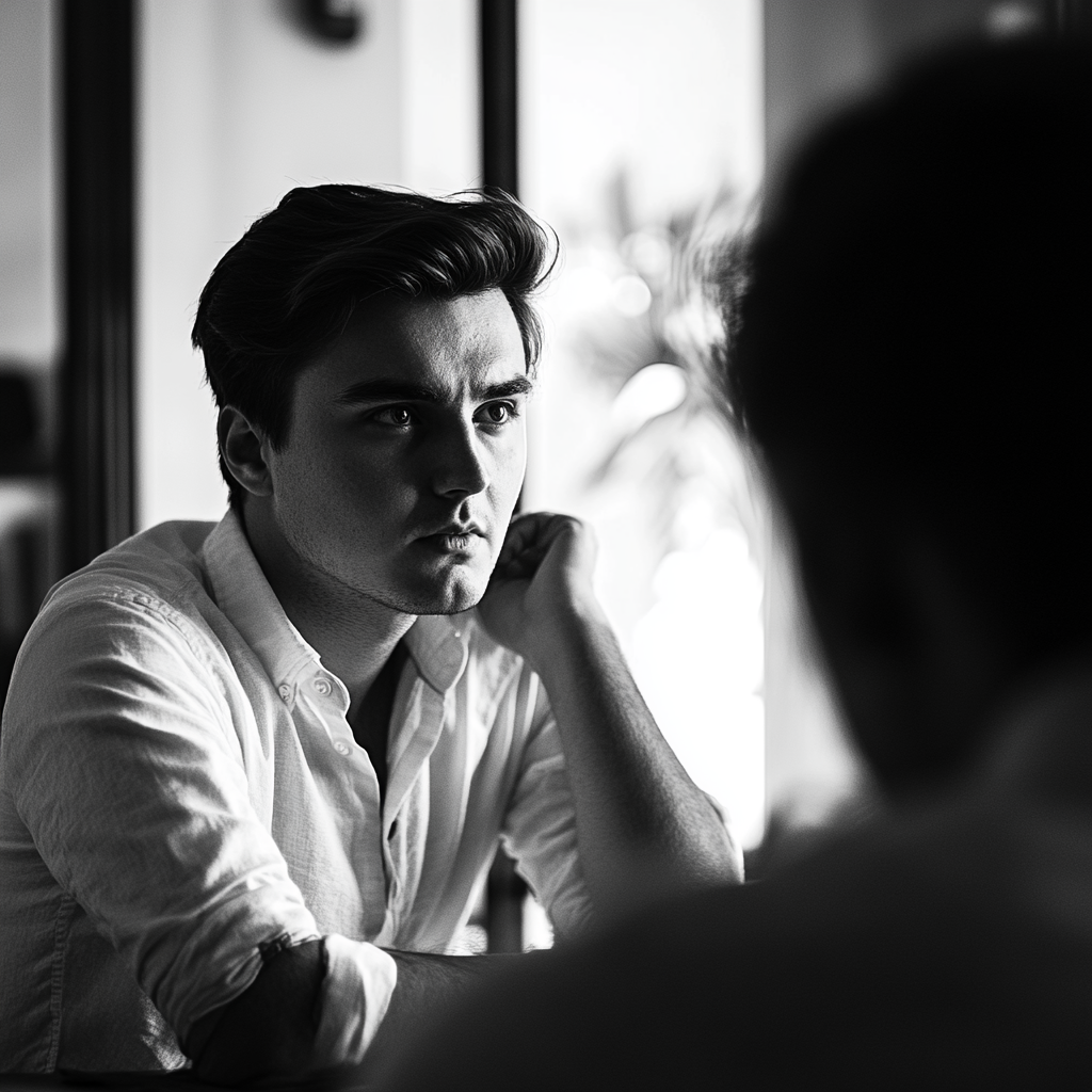 A young businessman deep in thought | Source: Midjourney