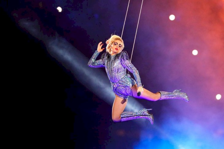 HOUSTON, TX - FEBRUARY 05: Lady Gaga performs during the Pepsi Zero Sugar Super Bowl 51 Halftime Show at NRG Stadium on February 5, 2017 in Houston, Texas. (Photo by Patrick Smith/Getty Images)