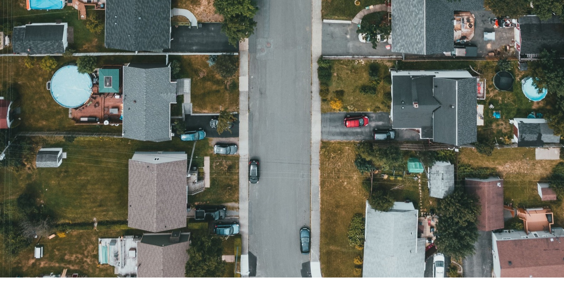 Aerial photograph of a suburb | Source: Pexels