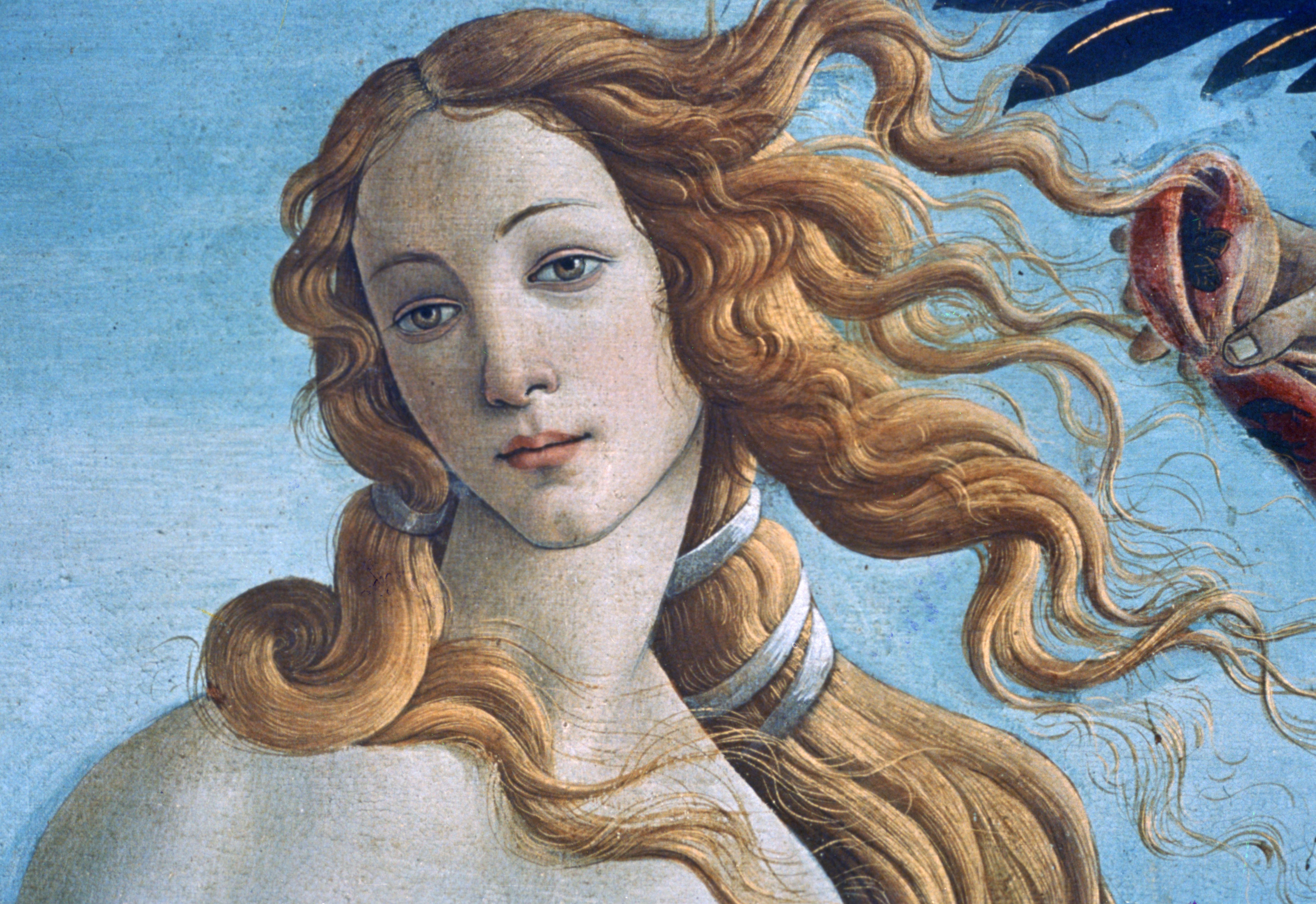 "The Birth of Venus" painting from the collection of the Galleria degli Uffizi, Florence, Italy. | Source: Getty Images