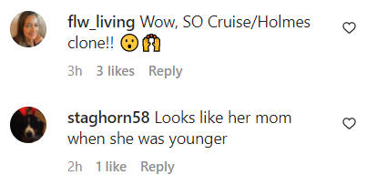 Comments left under a photo of Katie Holmes and Suri Cruise | Source: Instagram.com/hollywoodlife