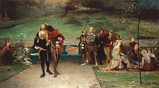  1872 painting by artist Marcus Stone depicting Edward II with Piers Gaveston | Public Domain 