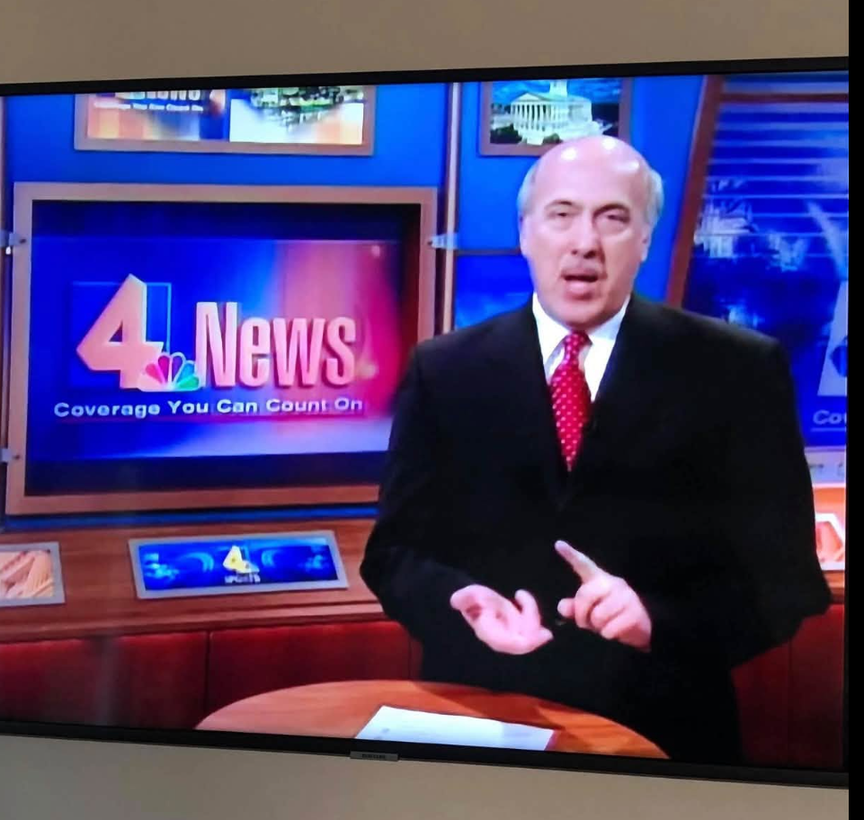 Jimmy Carter appears on the set of WSMV Channel 4 News, where he spent years building his broadcasting career before becoming a familiar face in Nashville entertainment reporting. | Source: Facebook/Melanie Layden