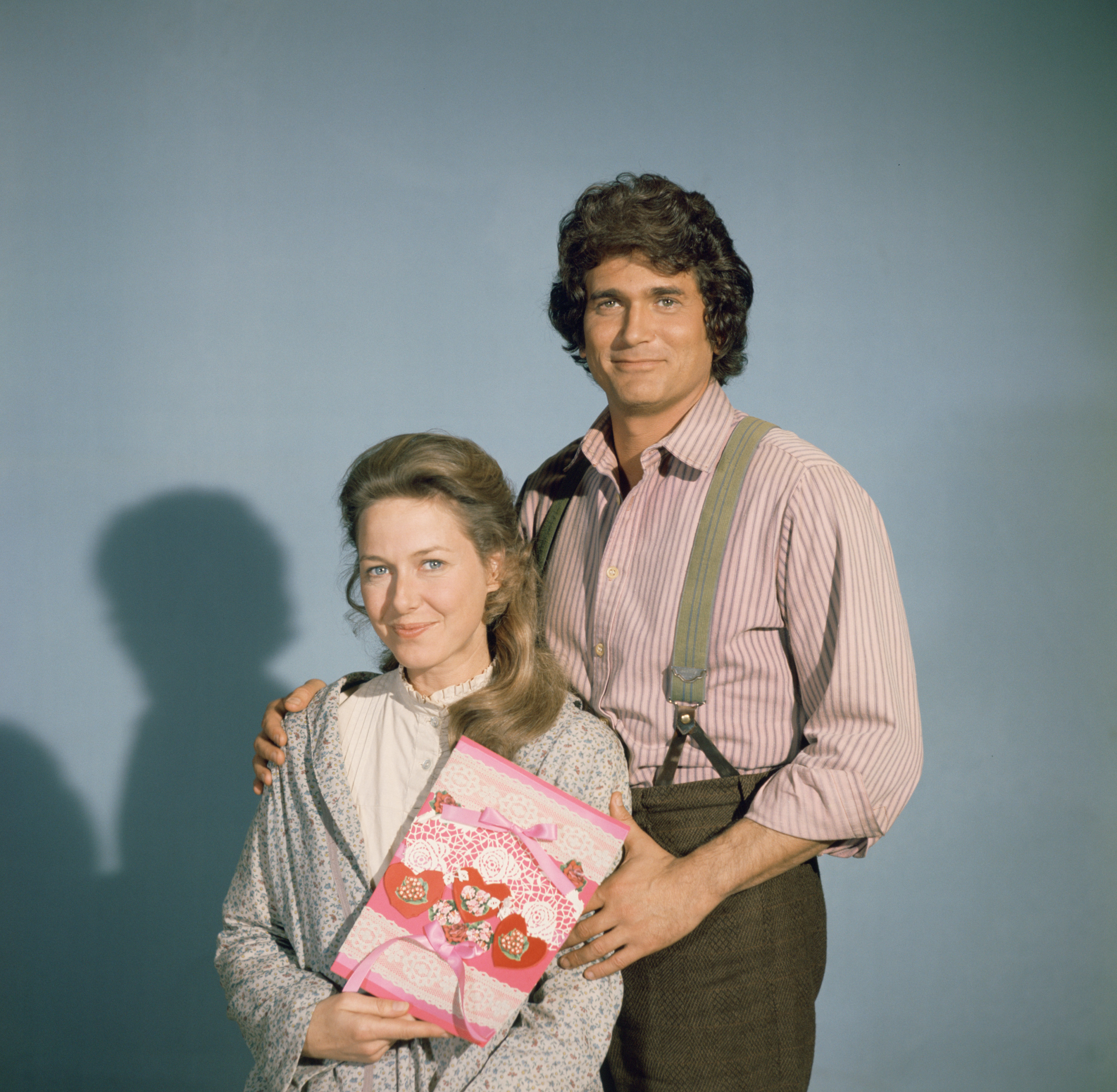 The famous actress as Caroline Quiner Holbrook Ingalls and Michael Landon as Charles Philip Ingalls in "Little House on the Prairie," circa 1974. | Source: Getty Images