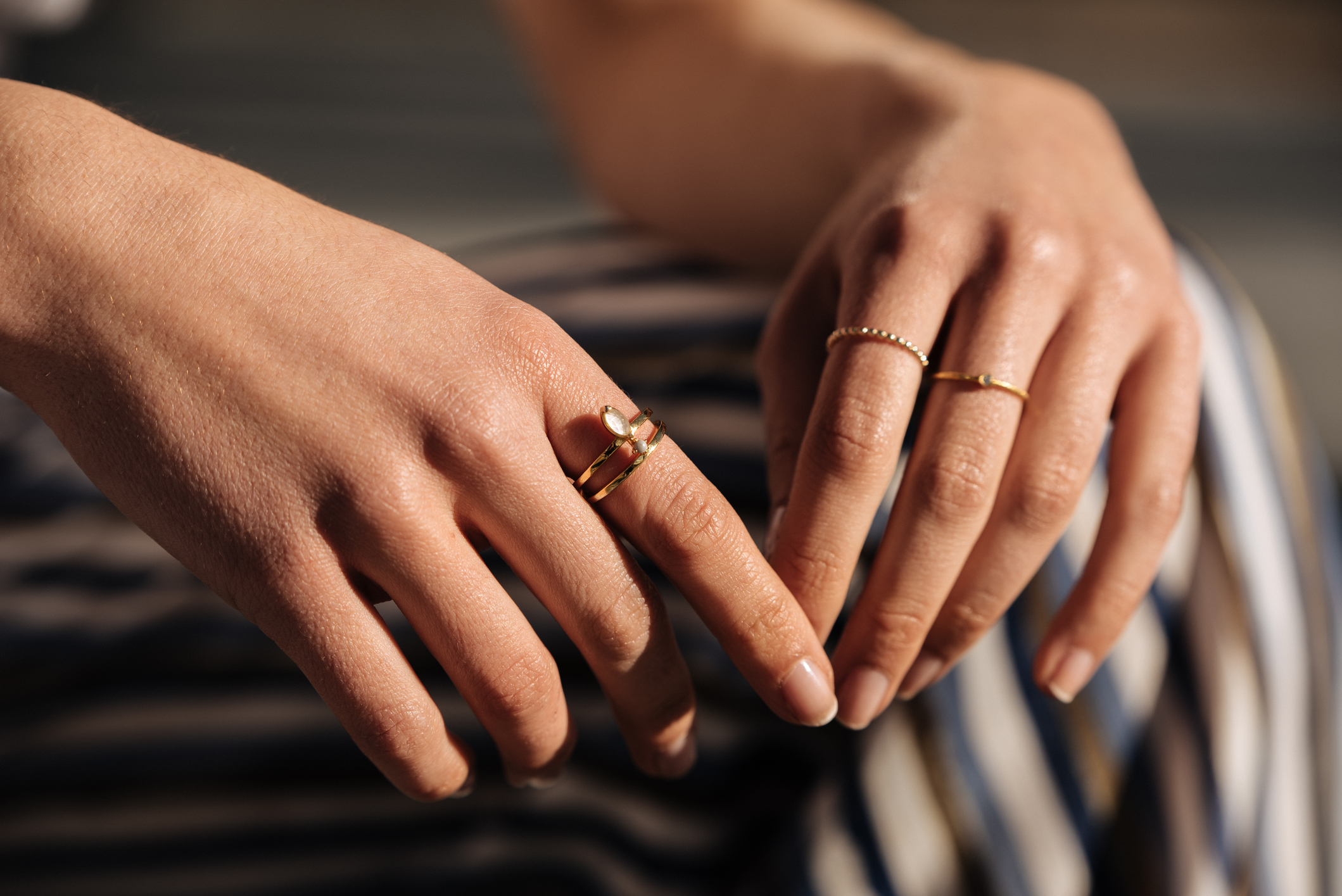 A woman's hands with elegant rings. | Source: Getty Images