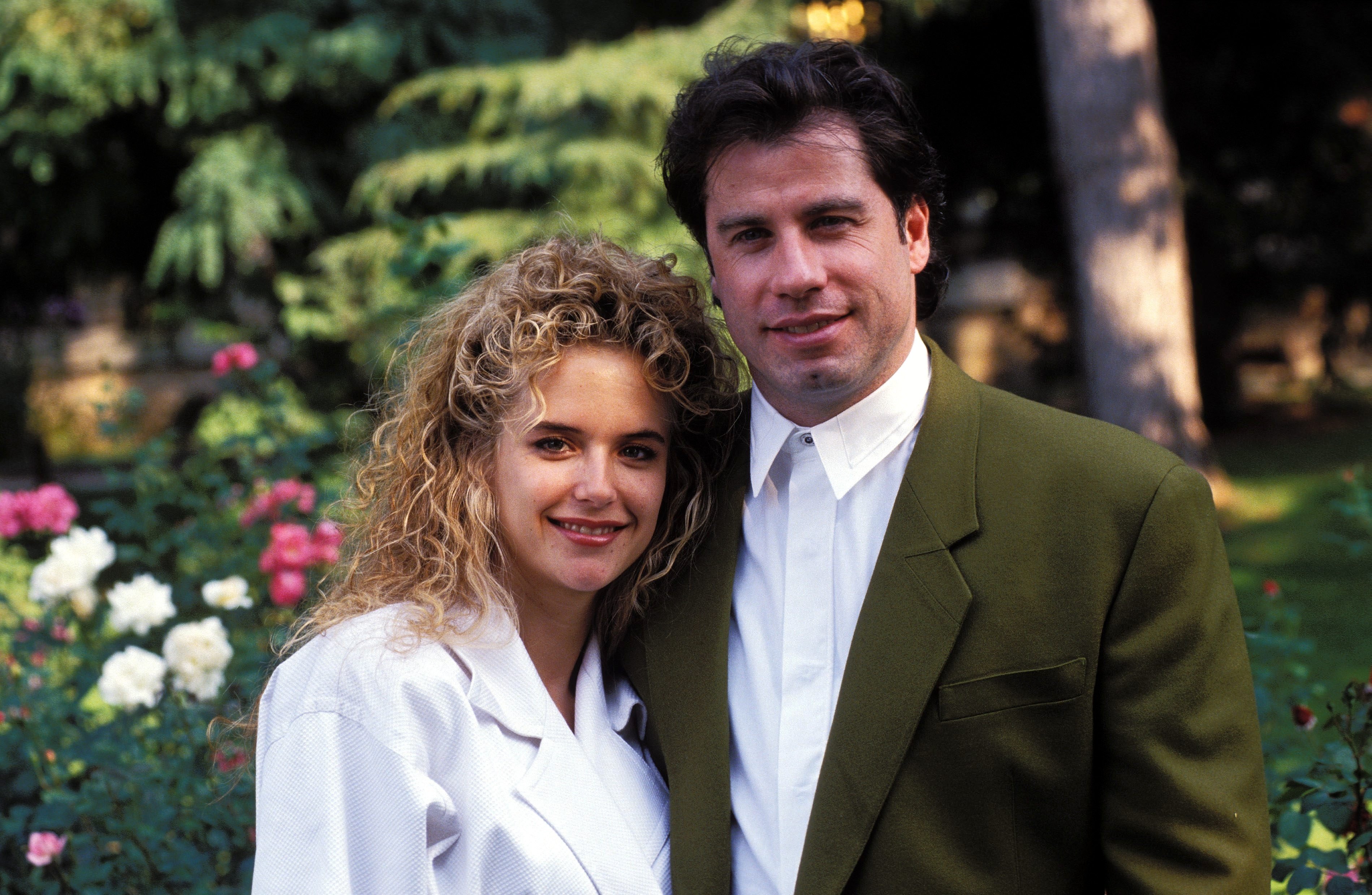 Actor John Travolta with his wife, actress Kelly Preston on January 9, 1991 ┃Source: Getty Images