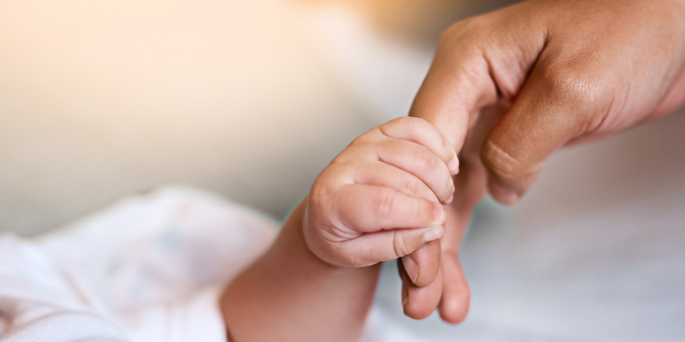 Newborn hands holding a finger | Source: Shutterstock