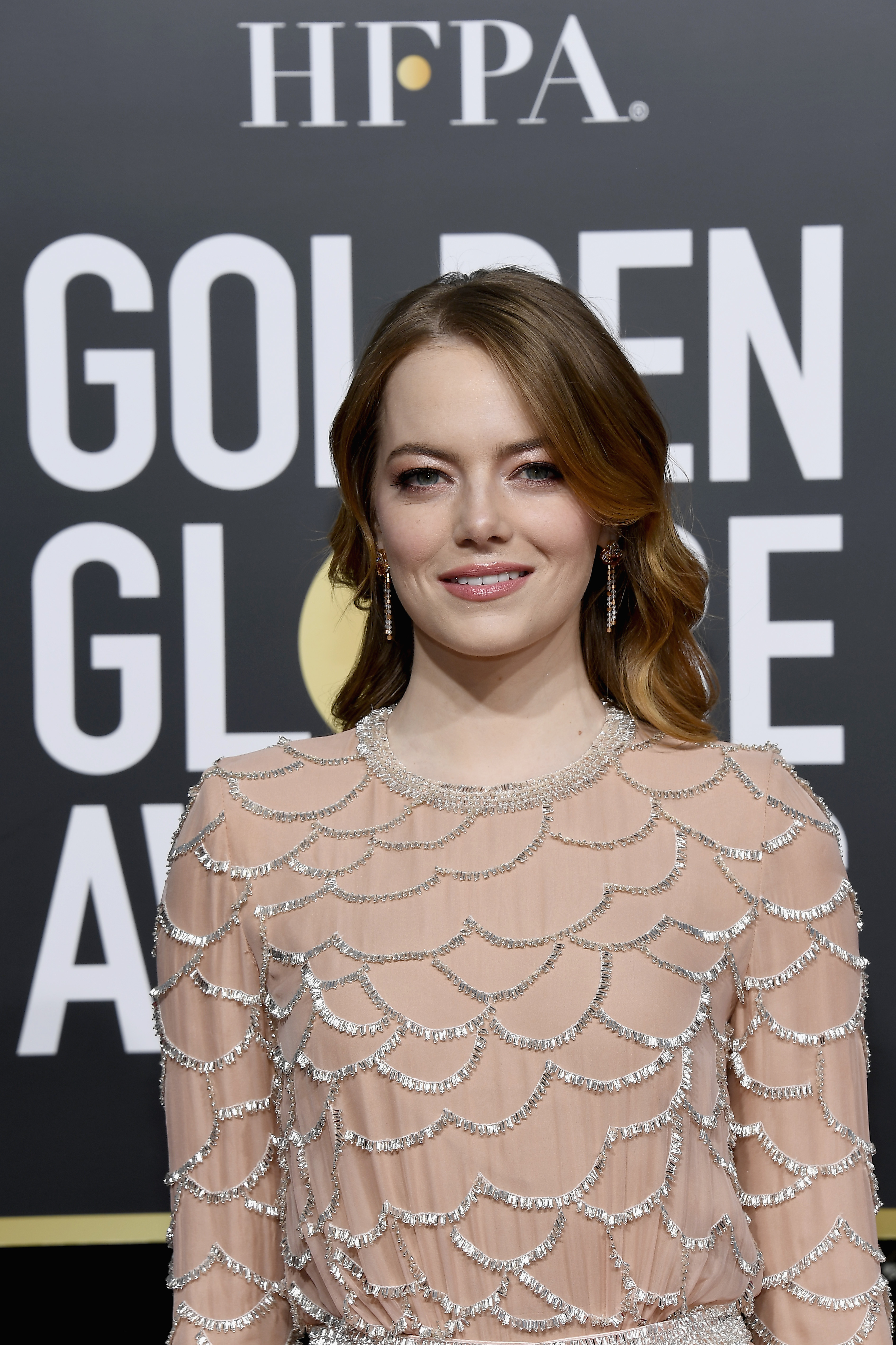 Emma Stone arrives to the 76th Annual Golden Globe Awards held at the Beverly Hilton Hotel on January 6, 2019. | Source: Getty Images