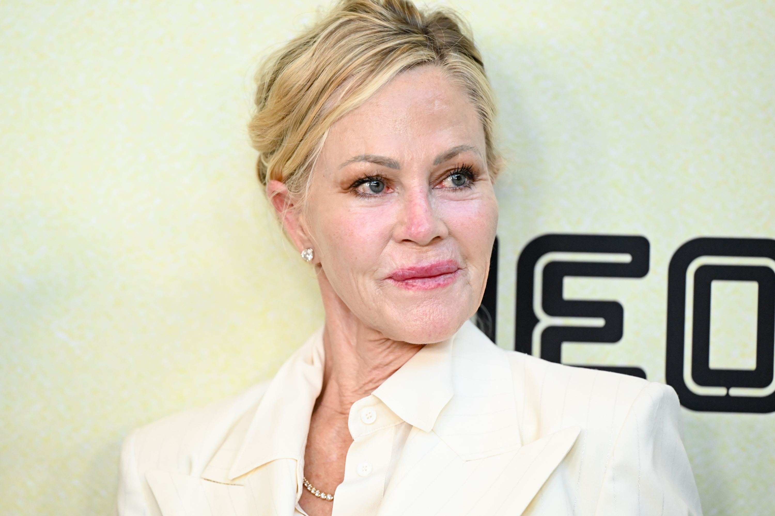 Melanie Griffith at the "Splitsville" Los Angeles Premiere held at AMC The Grove 14 on August 19, 2025, in California.
