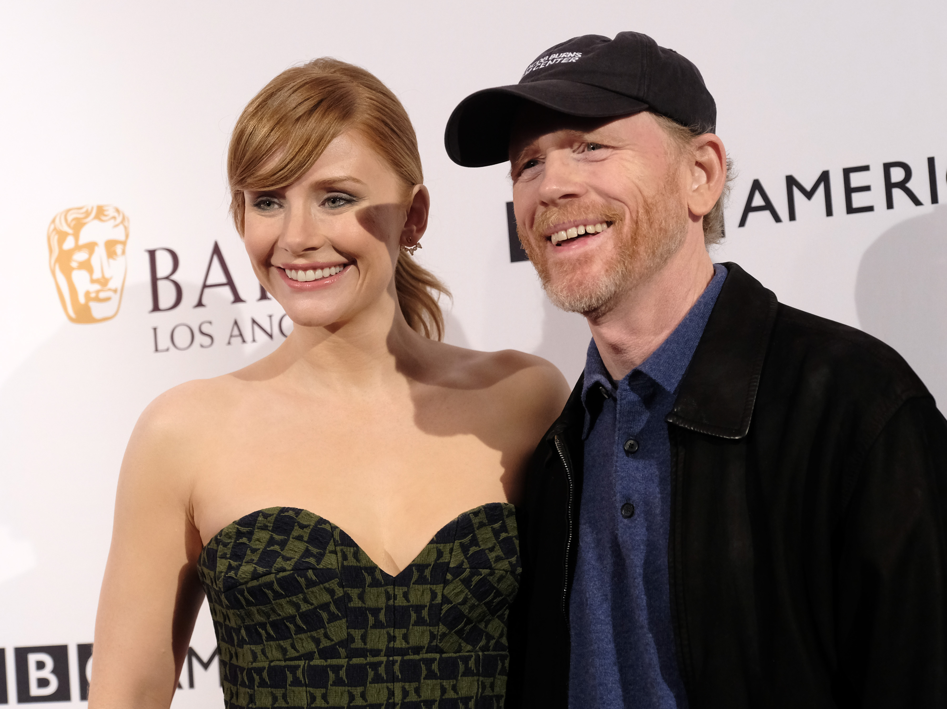 Bryce Dallas Howard and her father Ron Howard attend the BAFTA Los Angeles Tea Party at the Four Seasons hotel in Beverly Hills on January 7, 2017 | Source: Getty Images