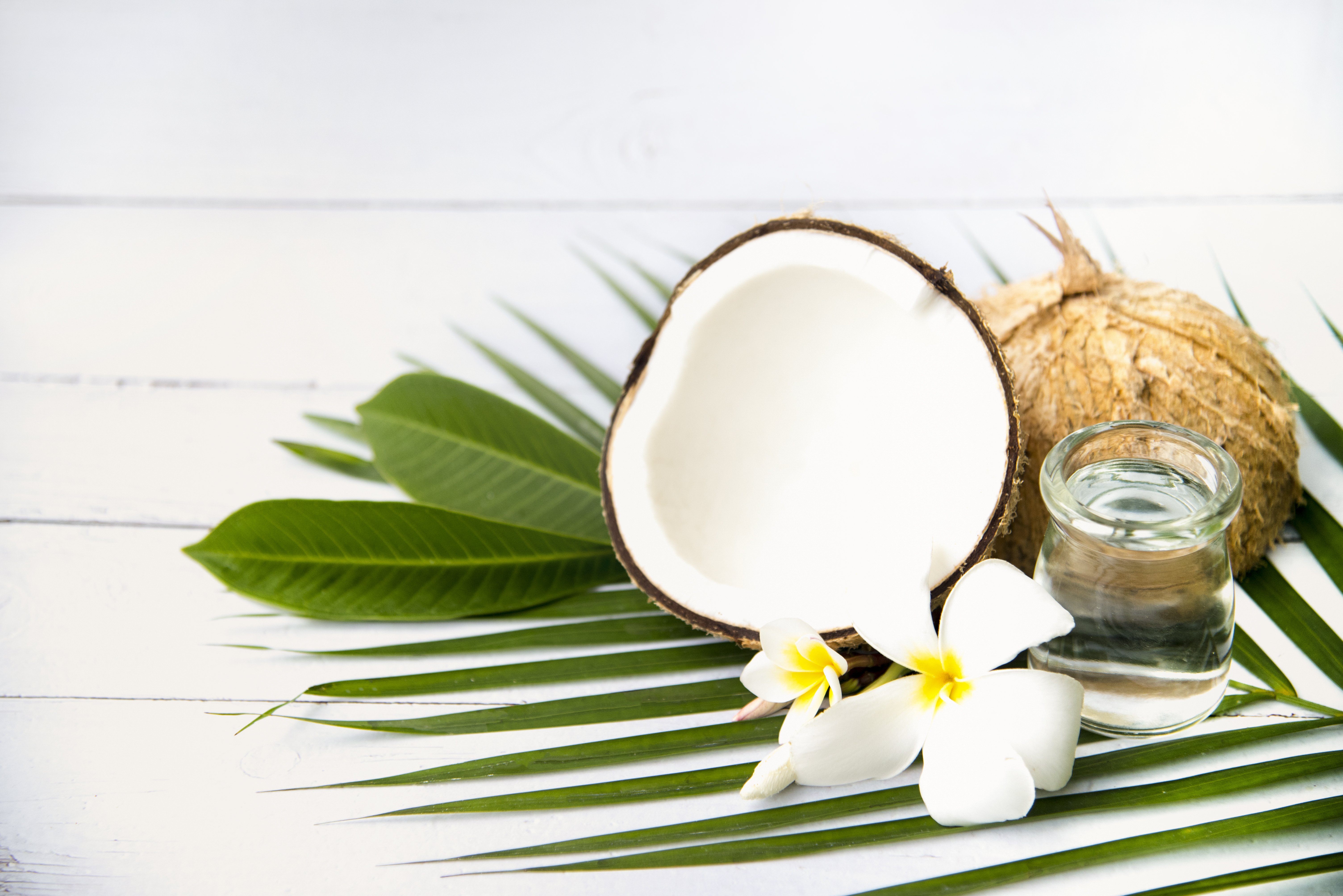 Coconuts and flowers. | Source: Getty Images