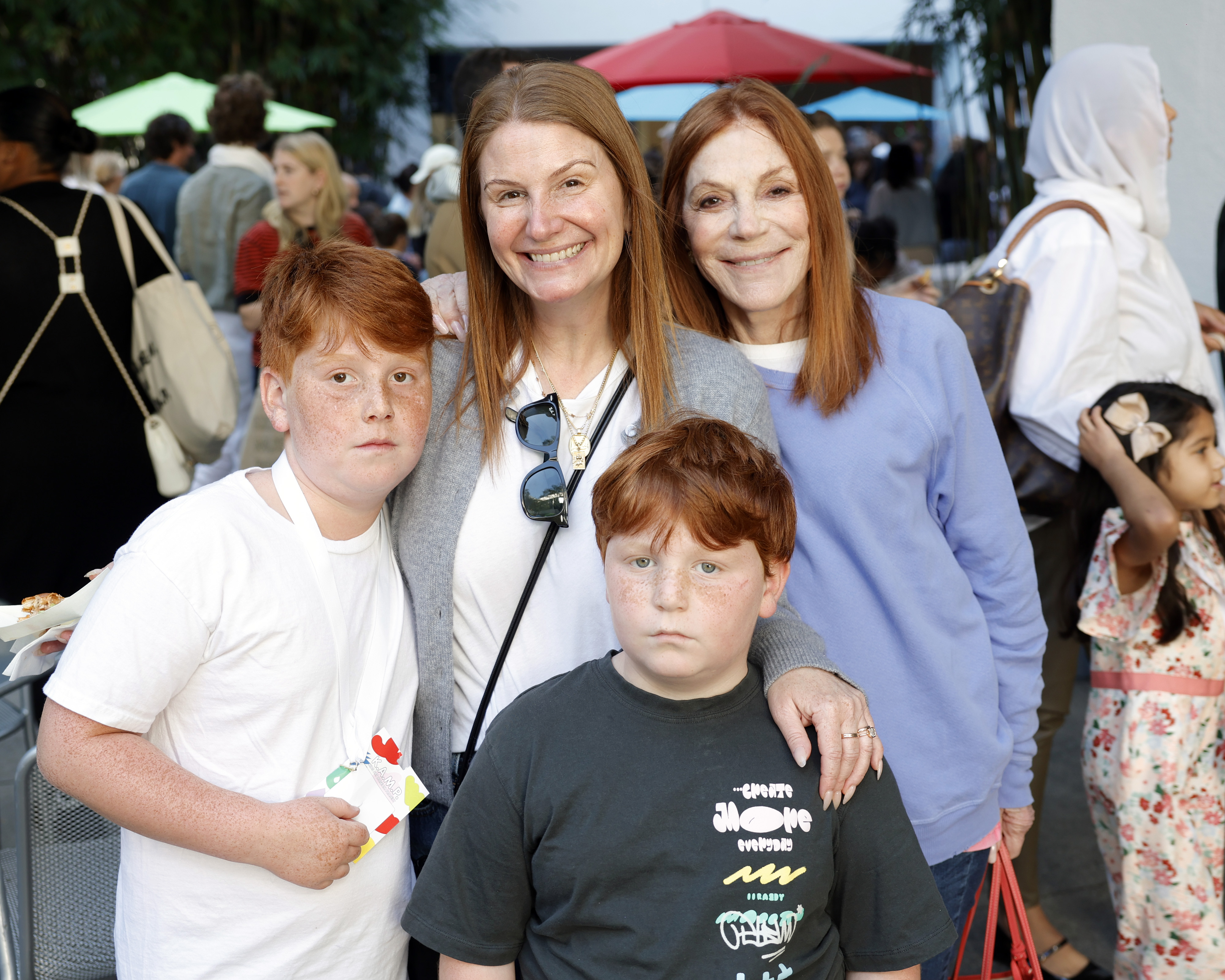 (L-R) Zoe Winkler, Stacey Weitzman, and family attend Hammer Museum K.A.M.P. 2024 on September 29, 2024, in Los Angeles, California. | Source: Getty Images