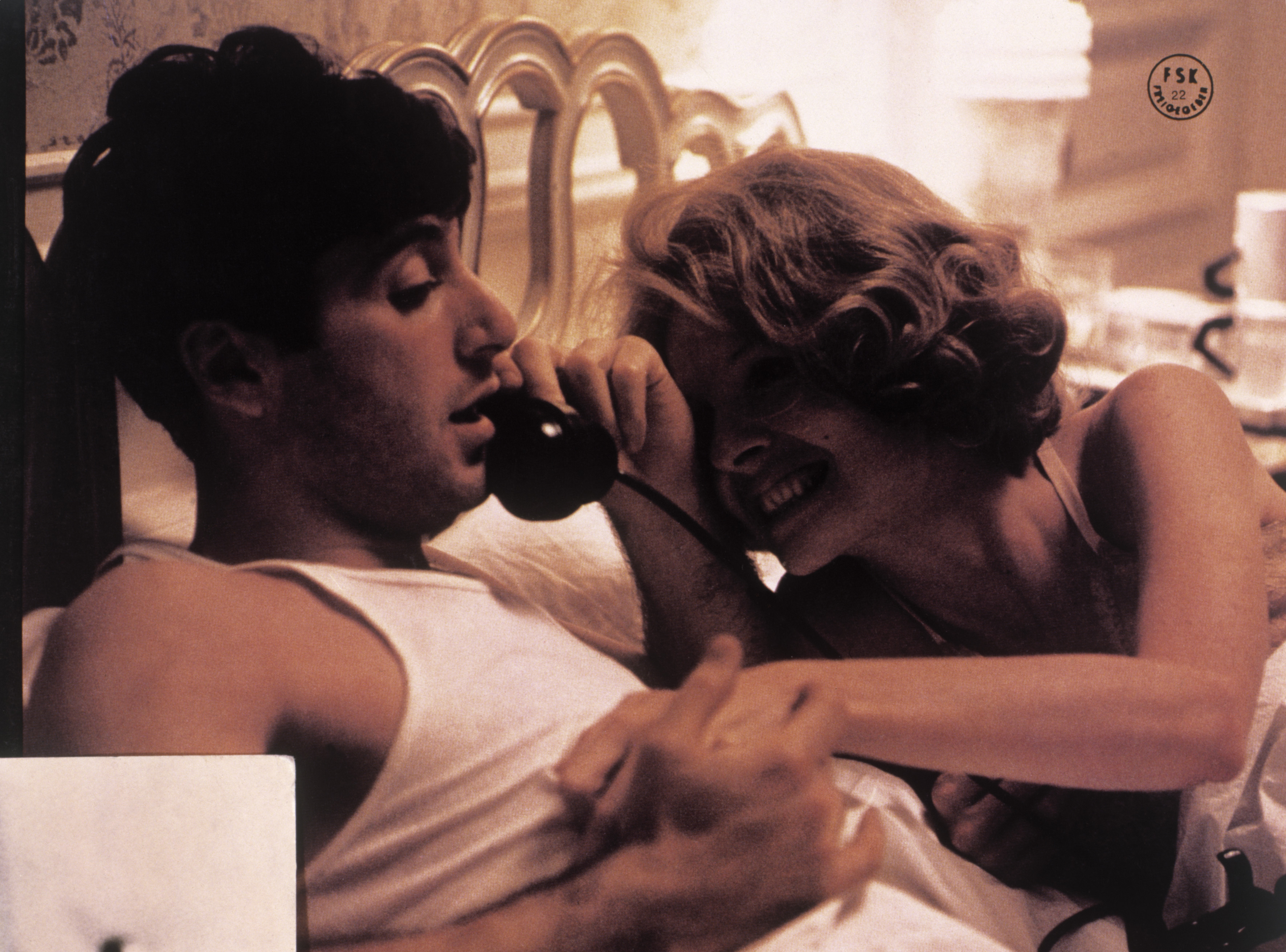 Al Pacino and Diane Keaton in a scene from "The Godfather" part II, circa 1974
