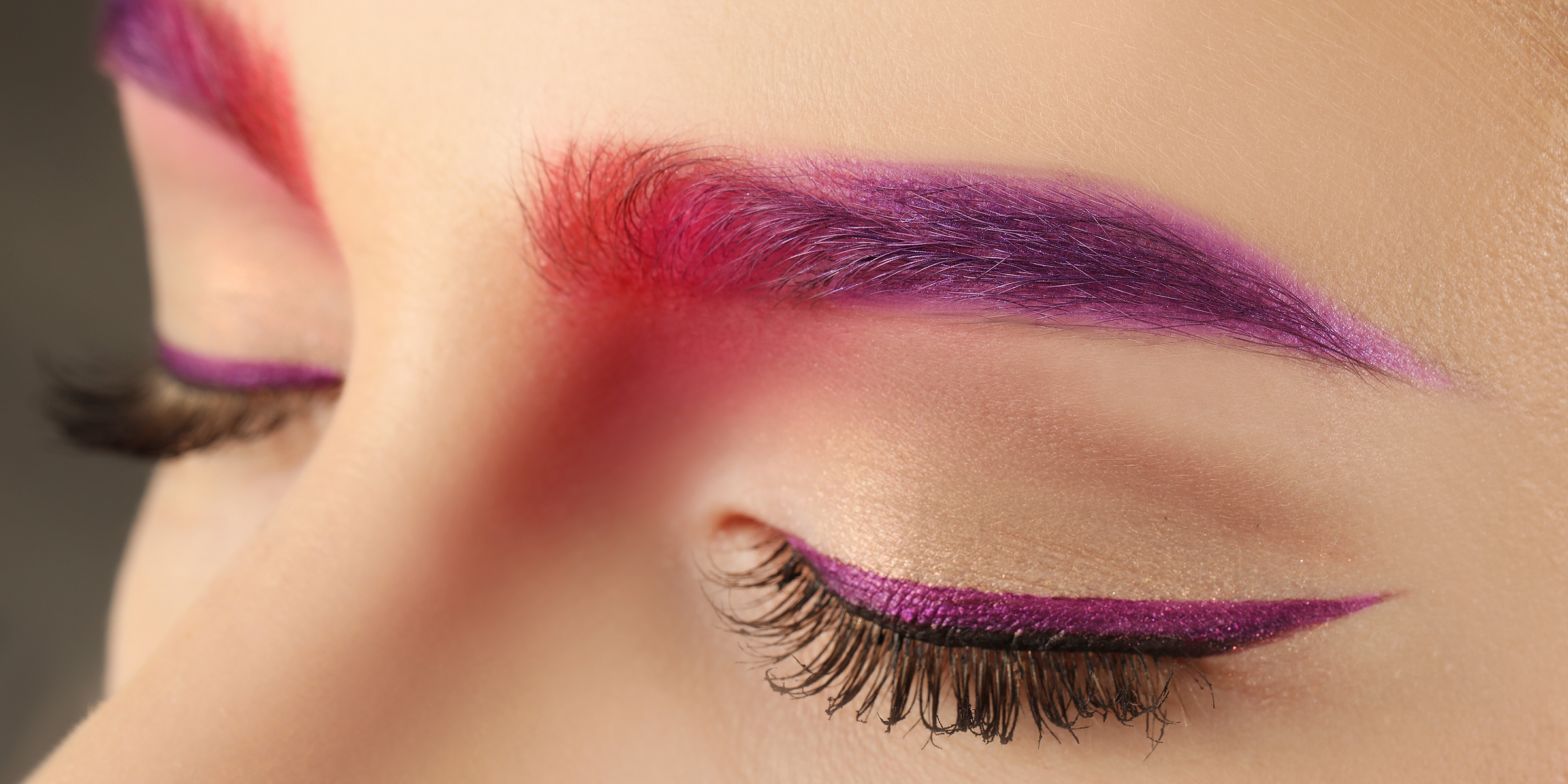 Photo of colored eyebrows | Source: Shutterstock